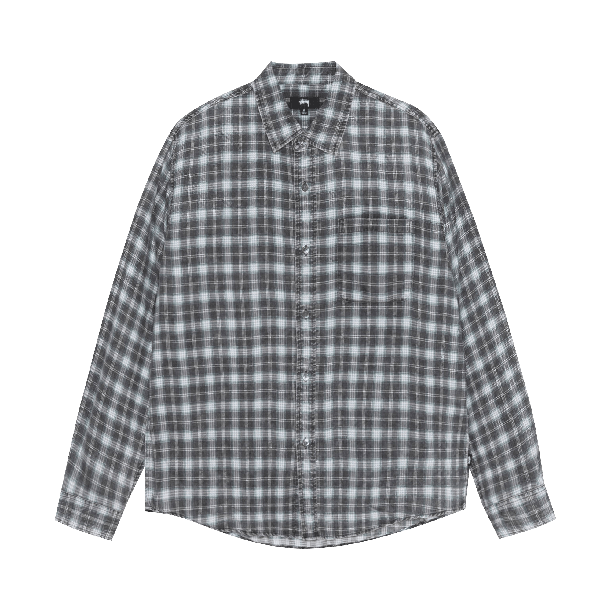 Stussy Matthew Printed Plaid Shirt 'Blue'