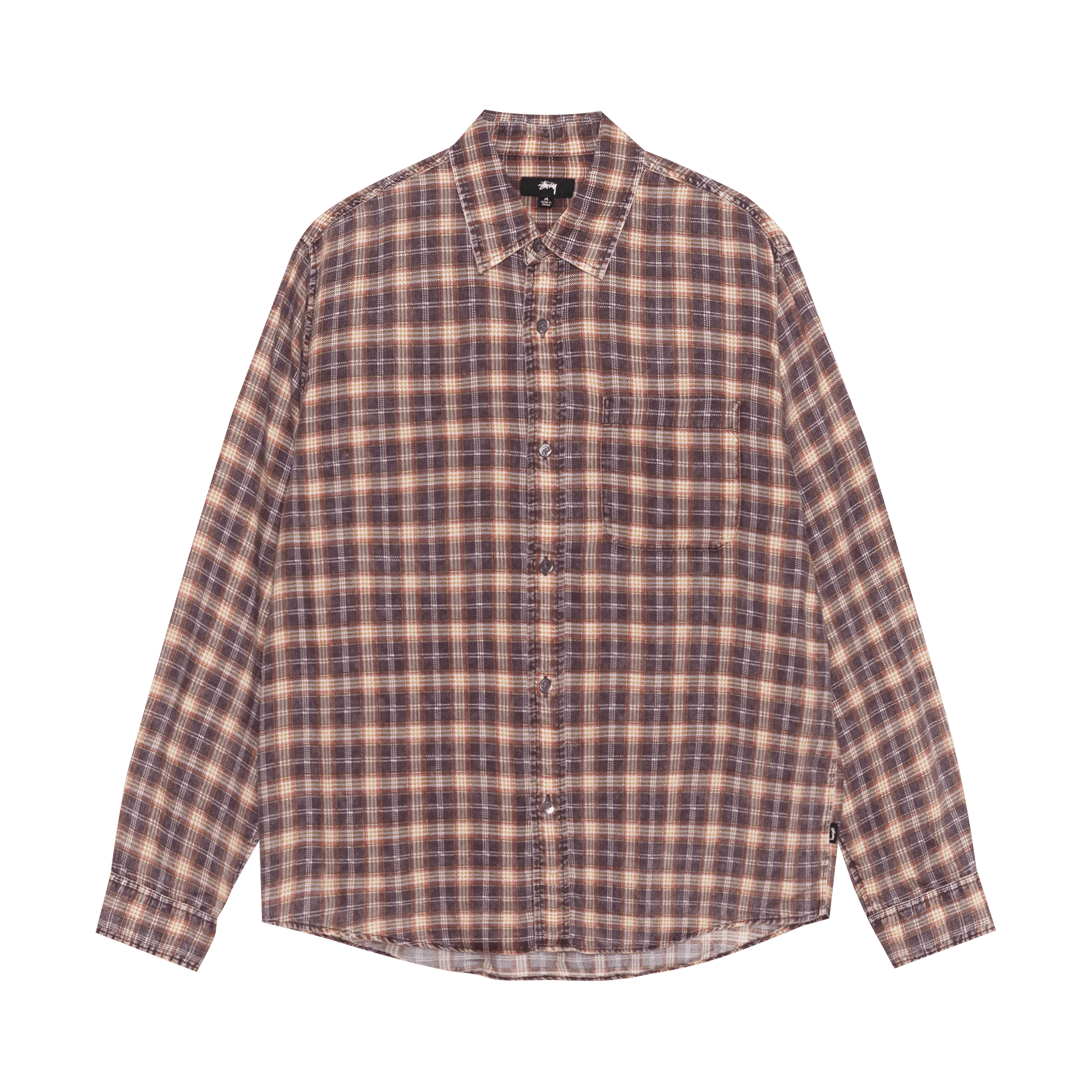 Stussy Matthew Printed Plaid Shirt 'Brick'