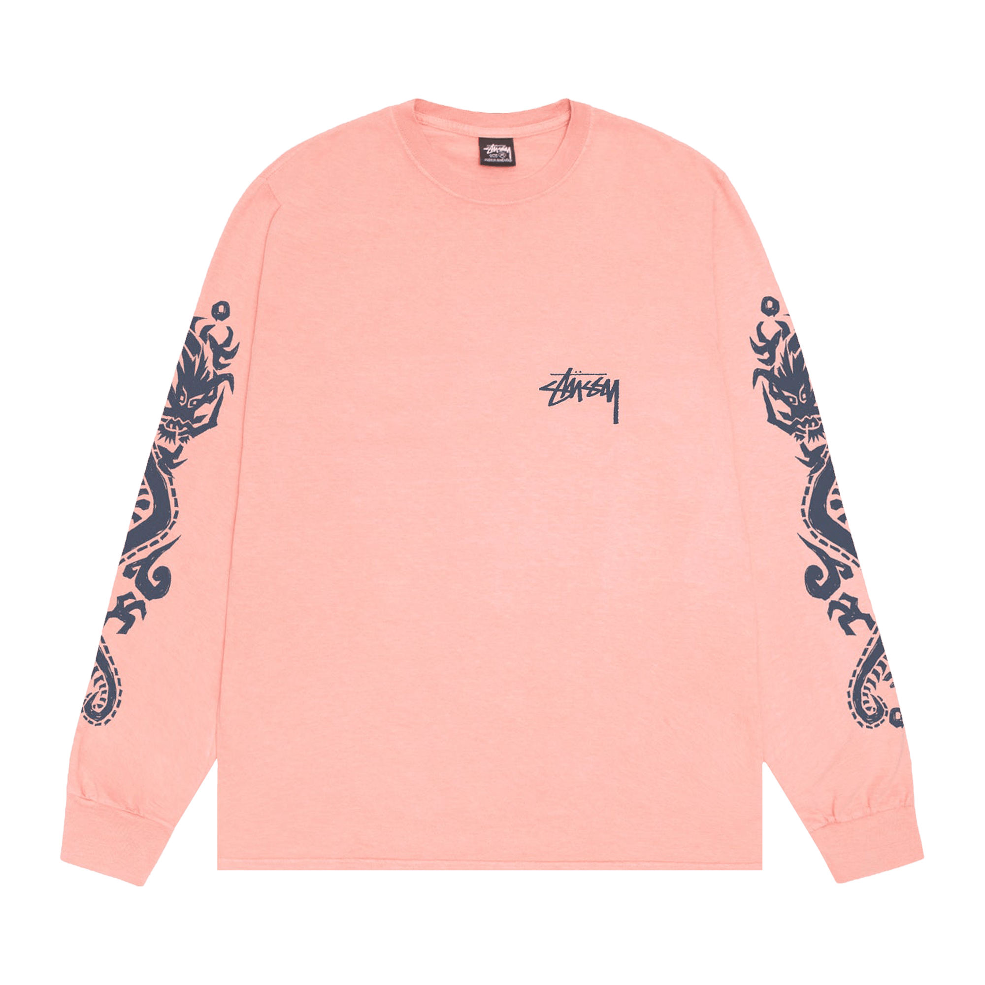 Stussy Dragons Long-Sleeve Tee 'Coral'