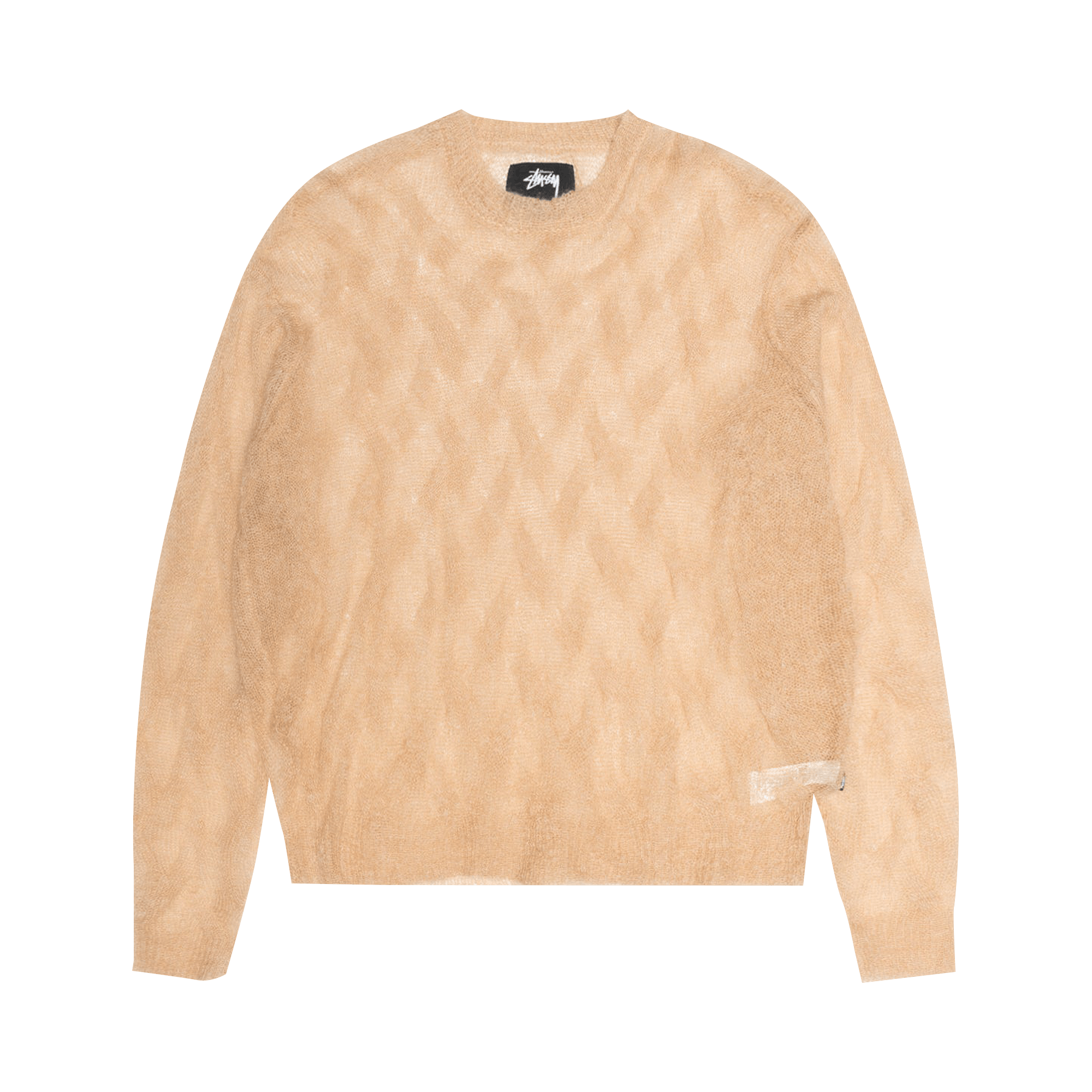 Stussy Loose Knit Cross Cable Sweater 'Sand'
