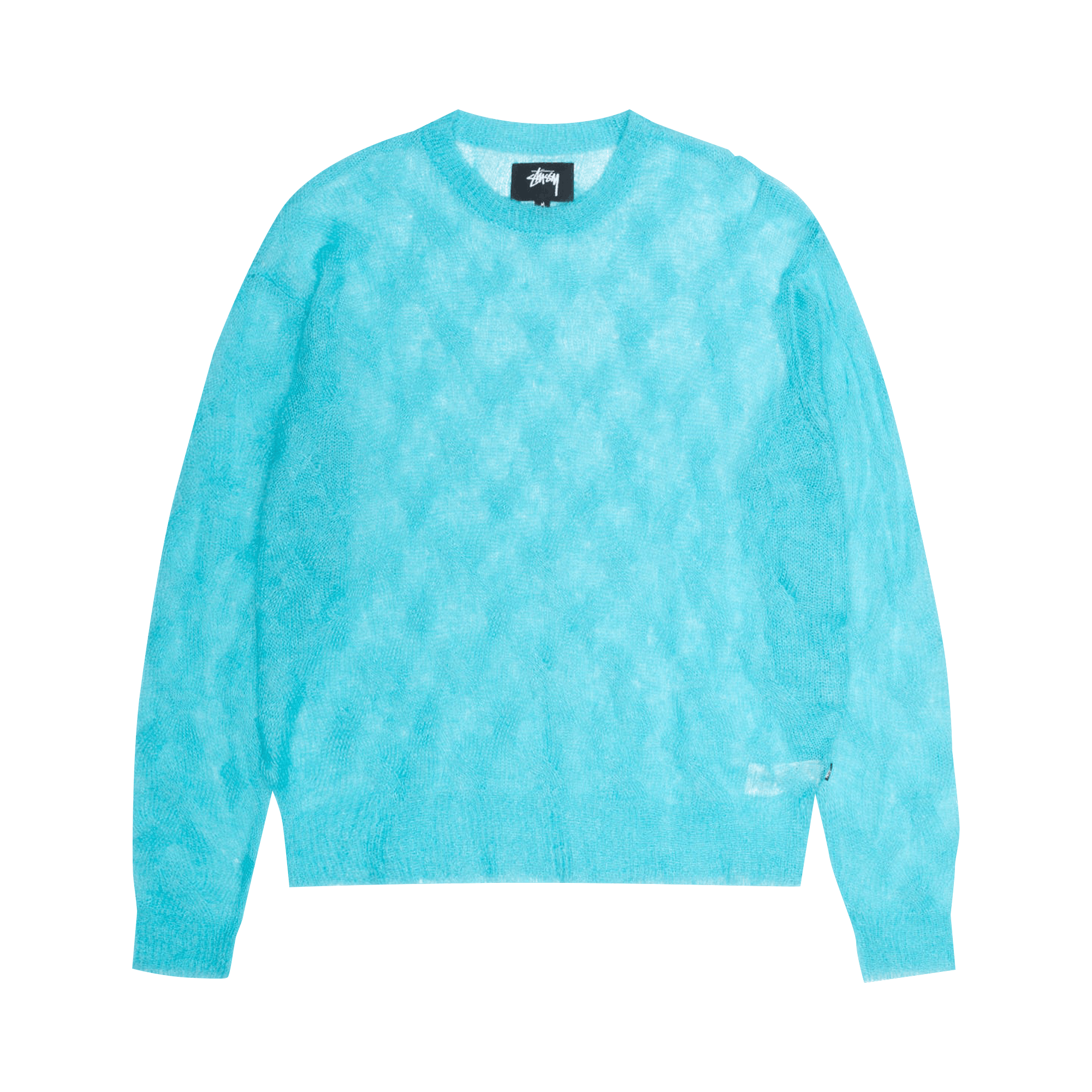 Stussy Loose Knit Cross Cable Sweater 'Cyan'