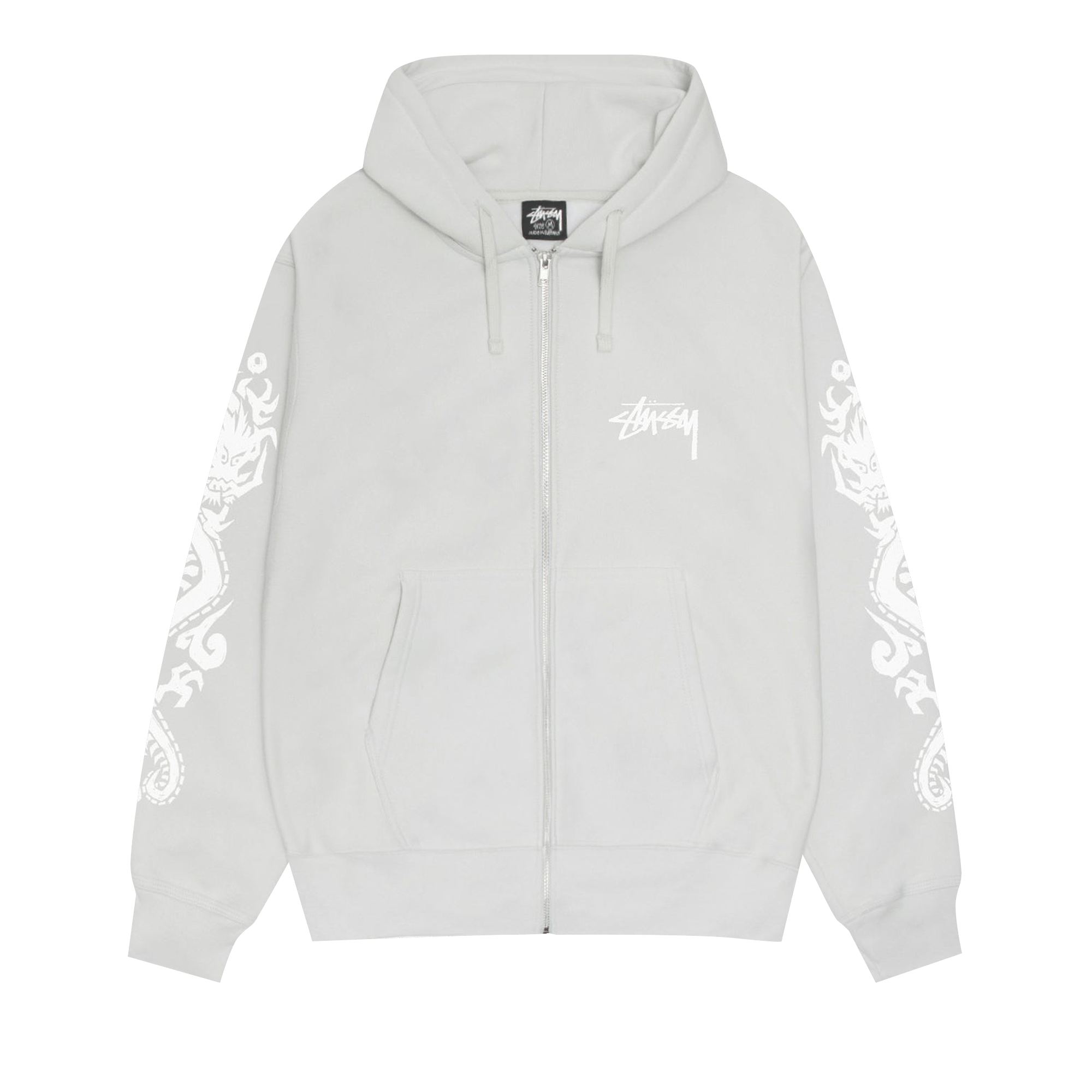 Stussy Dragons Zip Hoodie 'Fog'