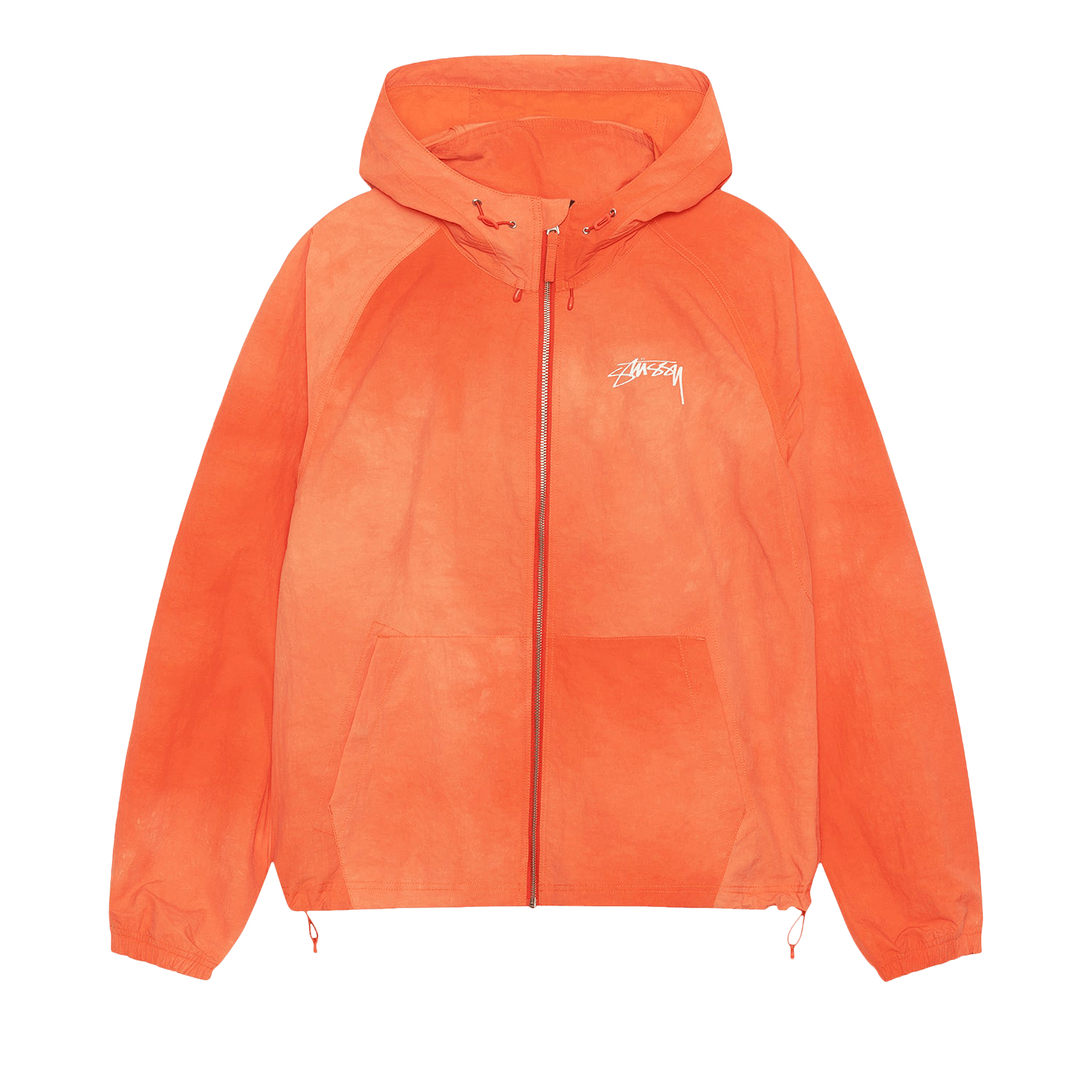 Stussy Beach Shell Wave Dye Zip Hoodie 'Persimmon'
