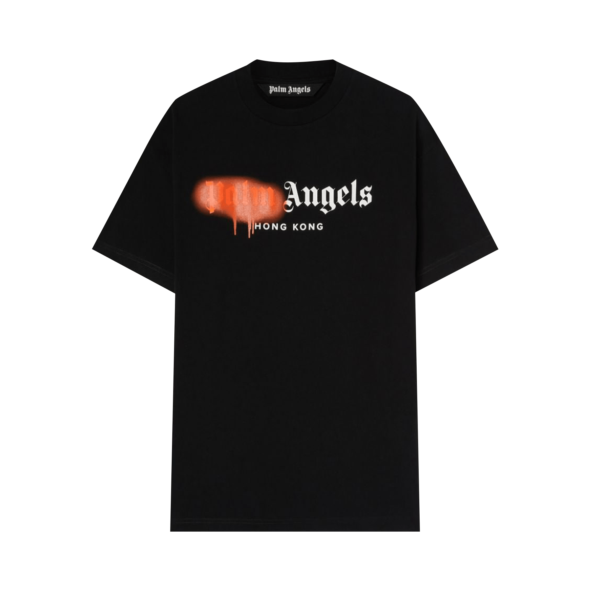 Palm Angels Hong Kong Sprayed T-Shirt 'Black/Orange'