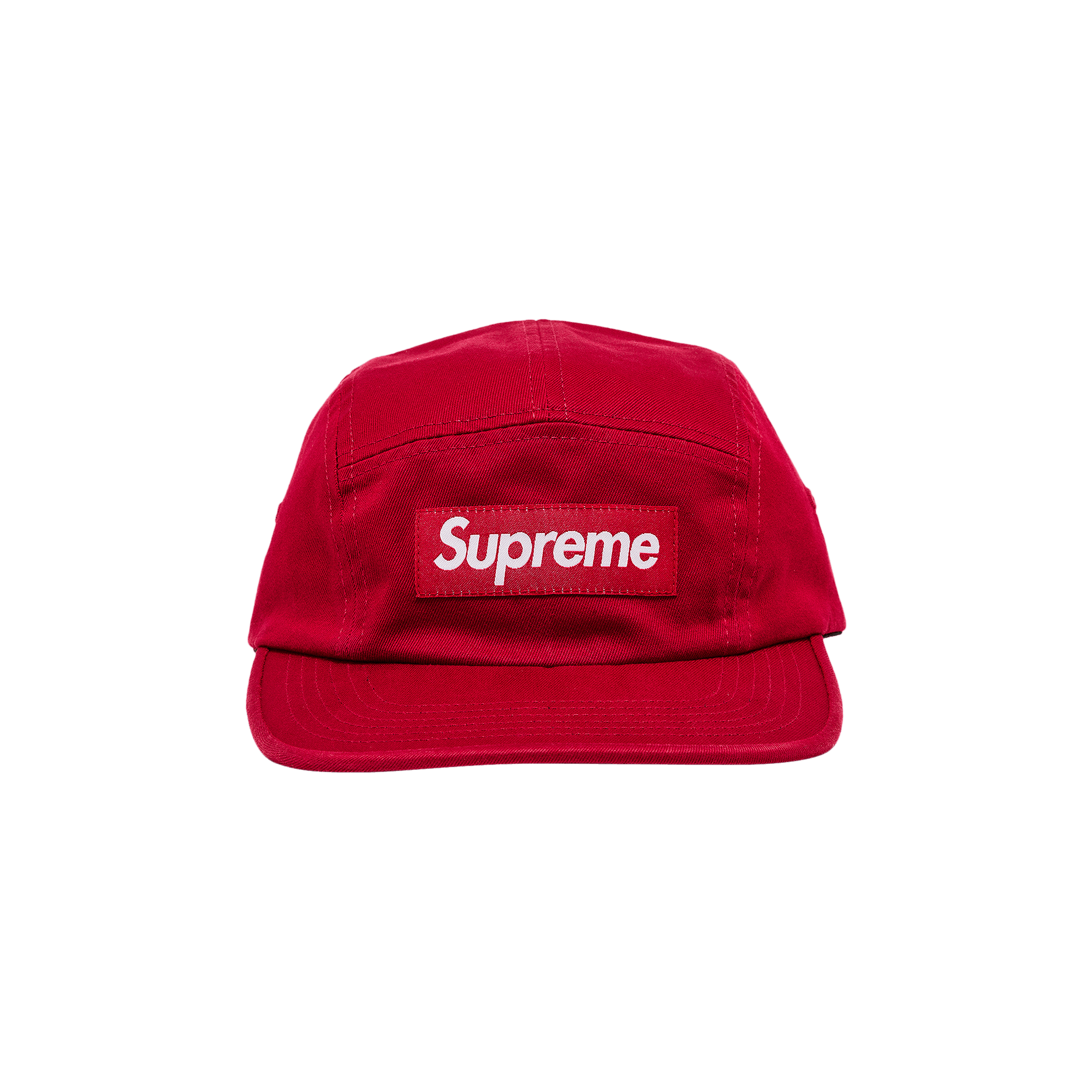 Supreme Washed Chino Twill Camp Cap 'Red'