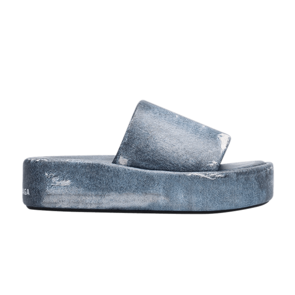 Balenciaga Wmns Rise Platform Slide 'Blue Denim'