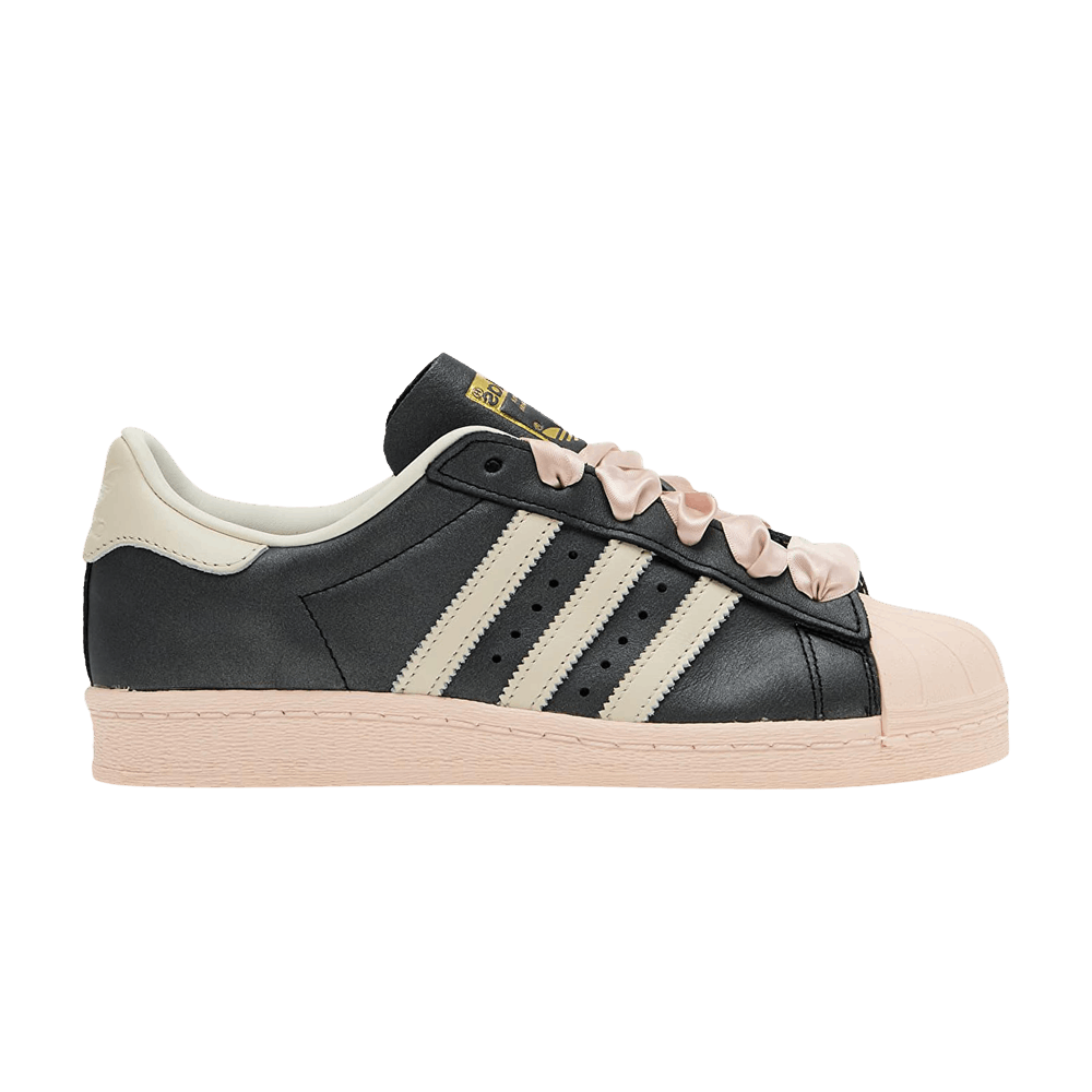 adidas Wmns Superstar 82 'Black Pink Ribbon Laces'