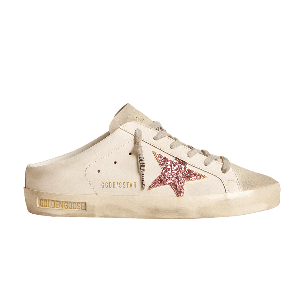 Golden Goose Wmns Superstar Sabot 'White Pink Glitter'