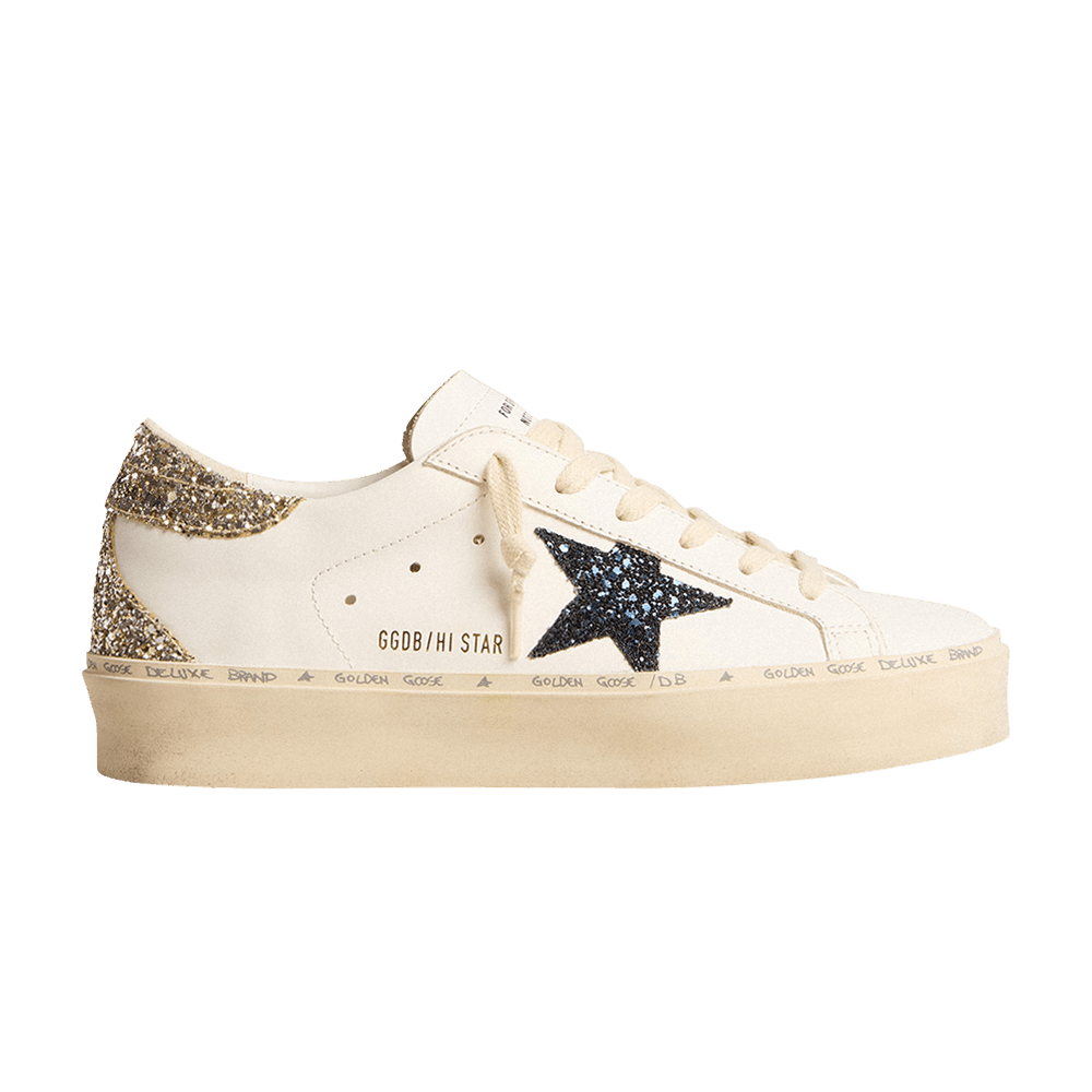 Golden Goose Wmns Hi Star 'White Blue Platinum Glitter'