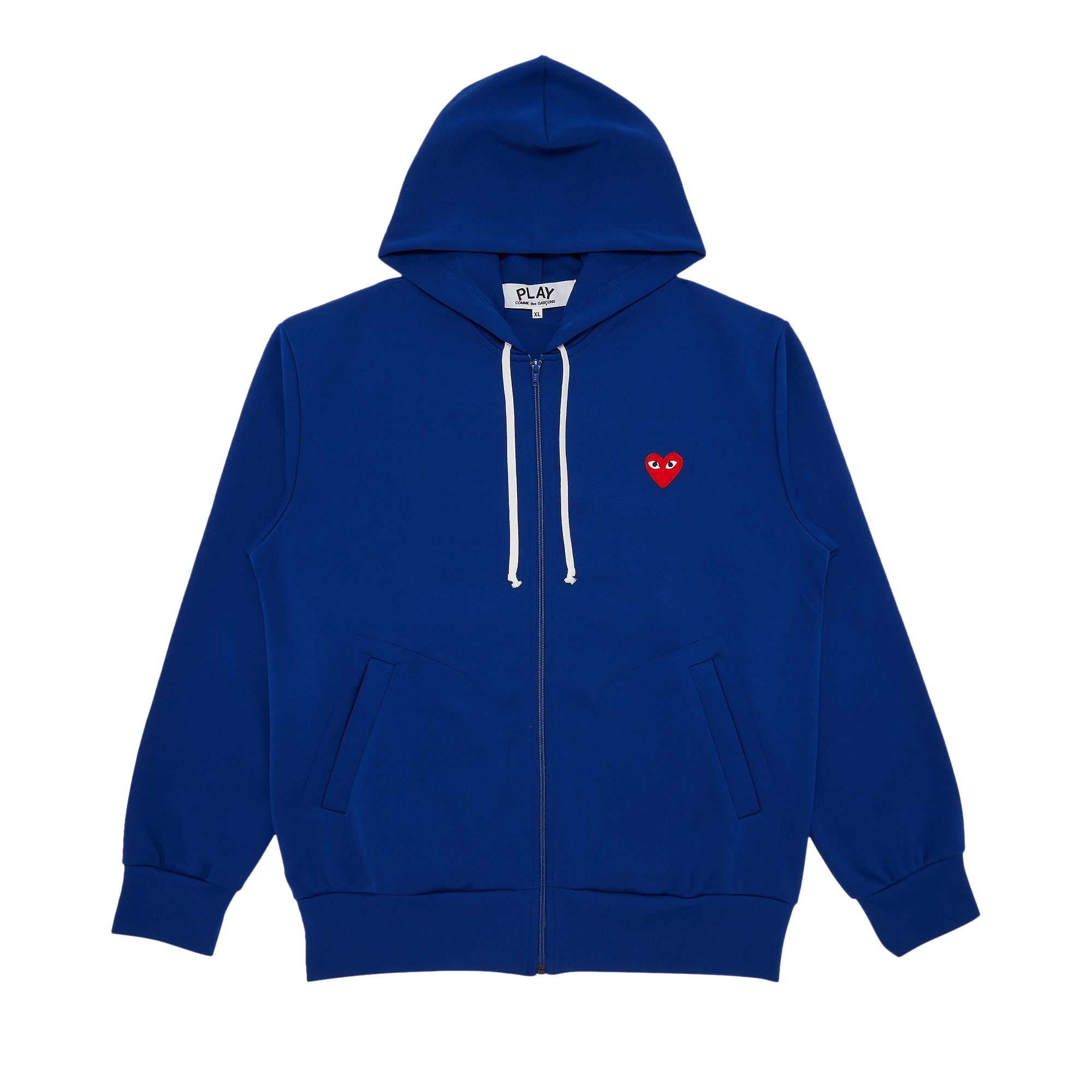Comme des Garçons Play Zip Up Hoodie With Red Heart 'Navy'