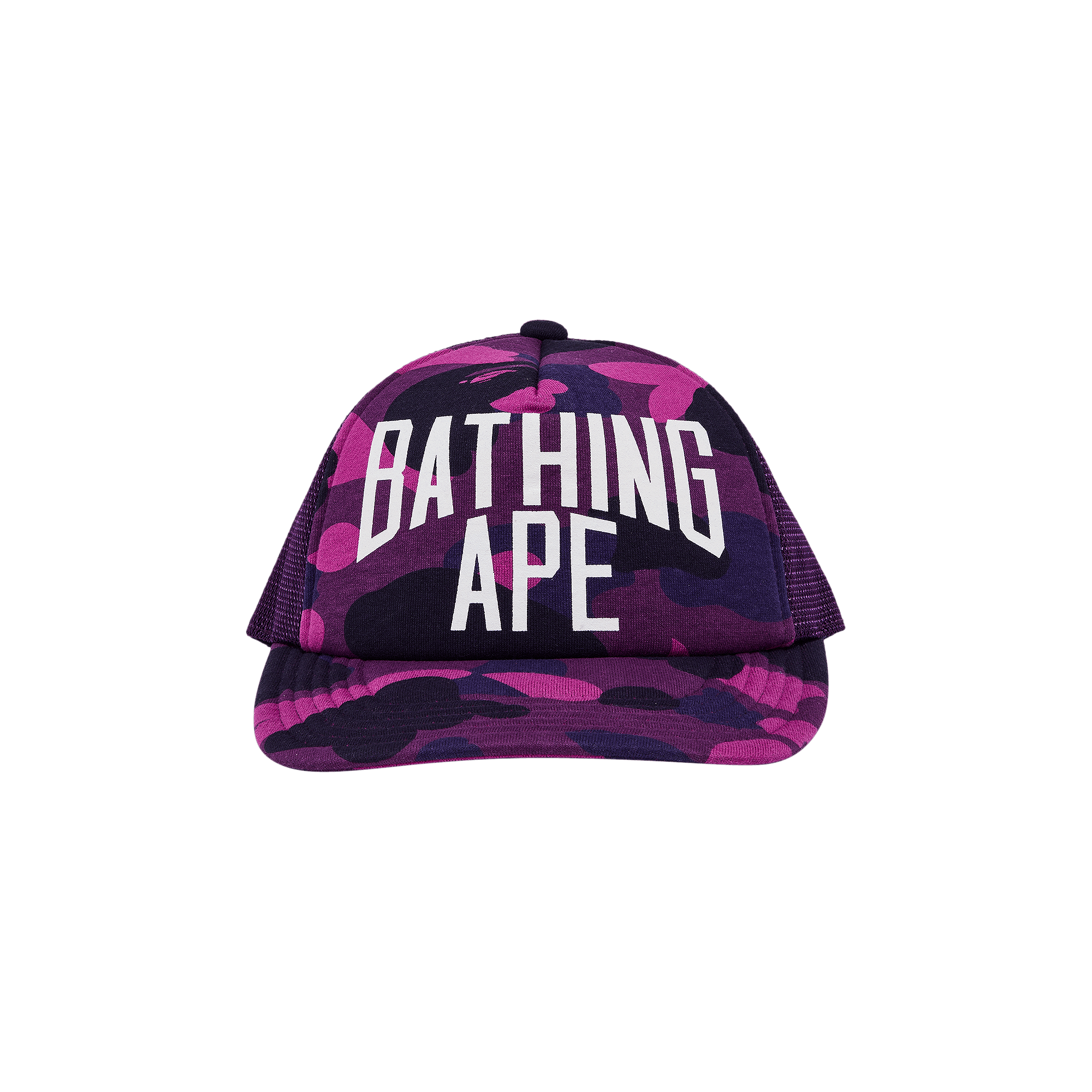 BAPE Color Camo NYC Logo Mesh Cap 'Purple'