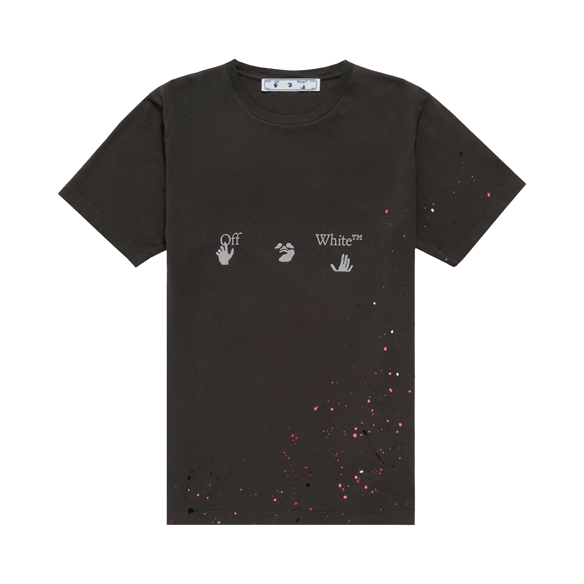 Off-White Vintage Paint Splatter Short-Sleeve Tee 'Magnet White'