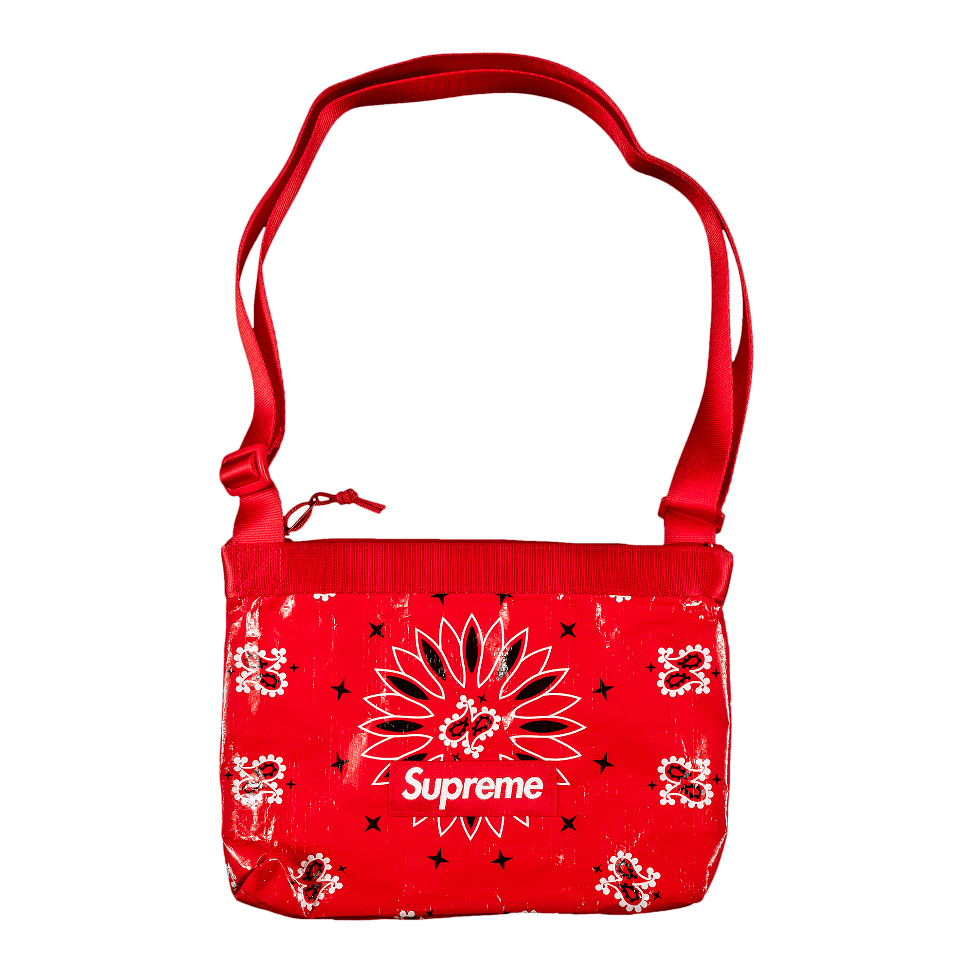 Supreme Bandana Tarp Side Bag 'Red'