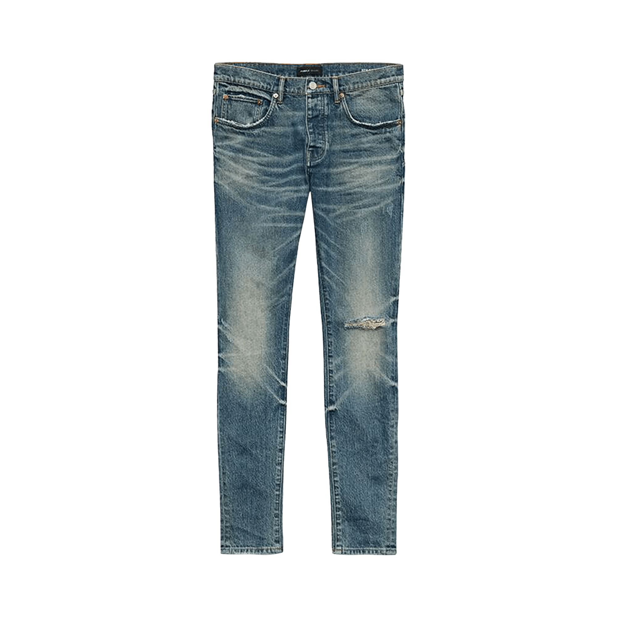 PURPLE BRAND Vintage Knee Blowout Pants 'Mid Indigo'