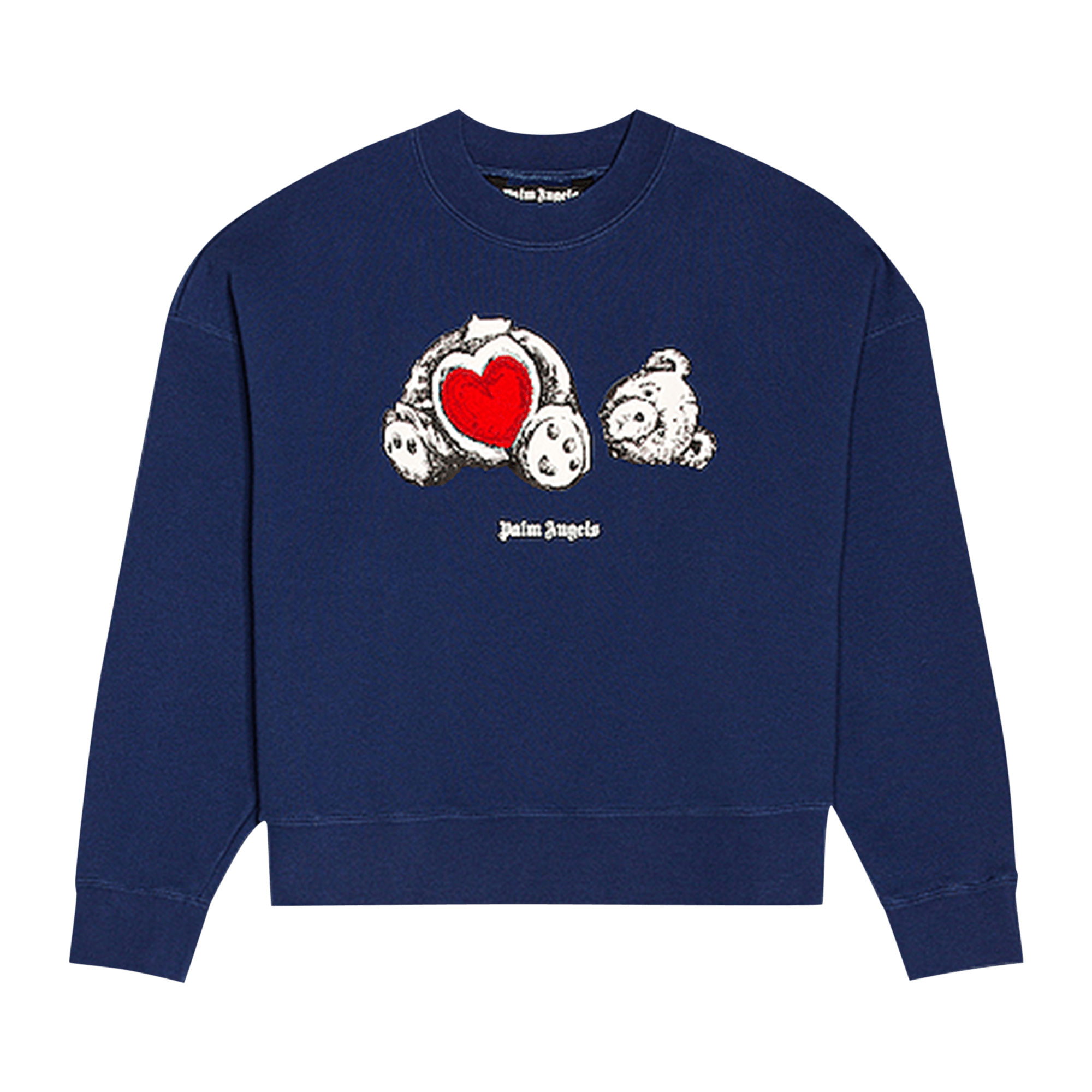 Palm Angels Bear In Love Crewneck 'Blue/White'