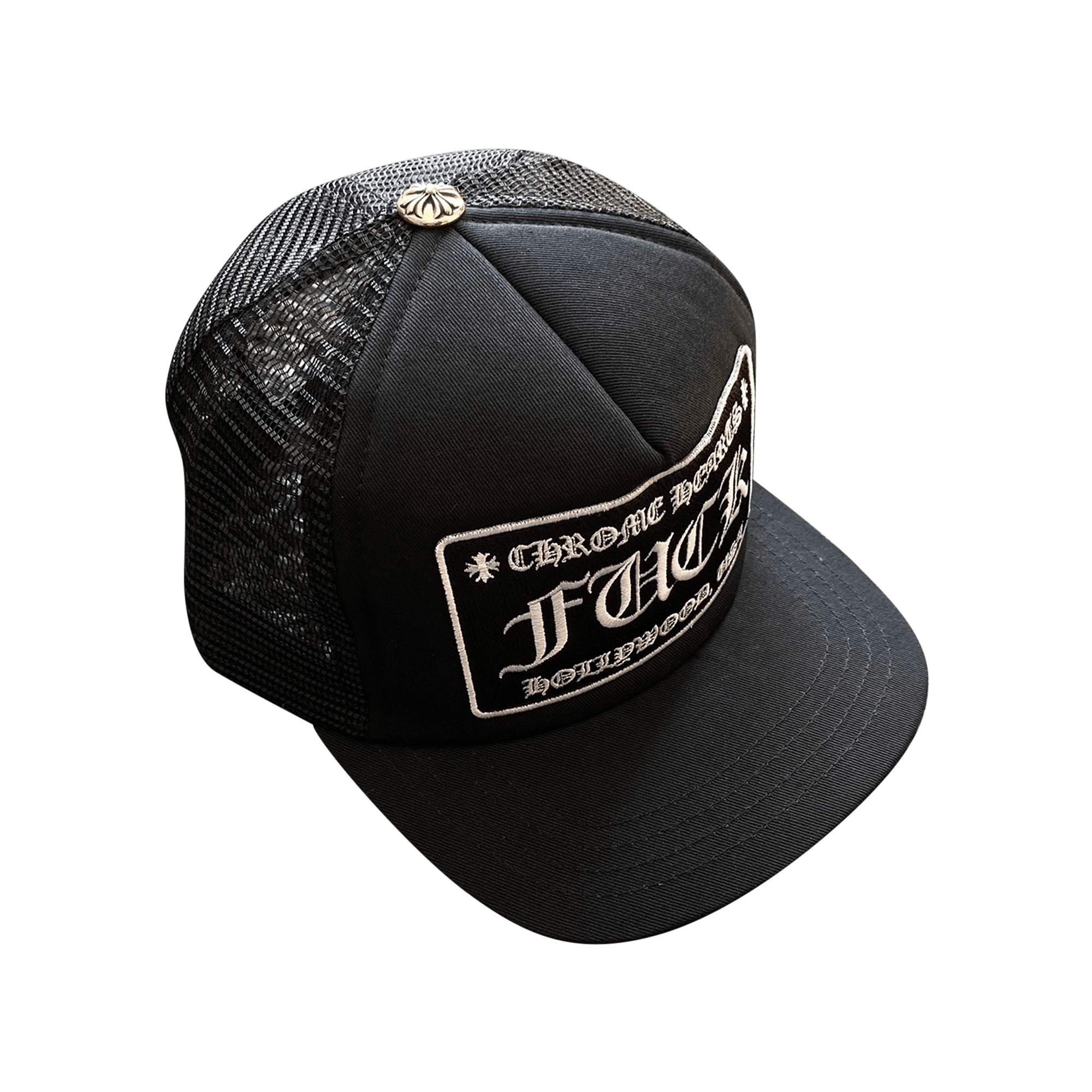 【人気/関税/送料込み】 Chrome Hearts CH Hollywood Trucker Ha Buy Chrome Hearts Ch Hollywood Trucker Hat 'Black' - 1383