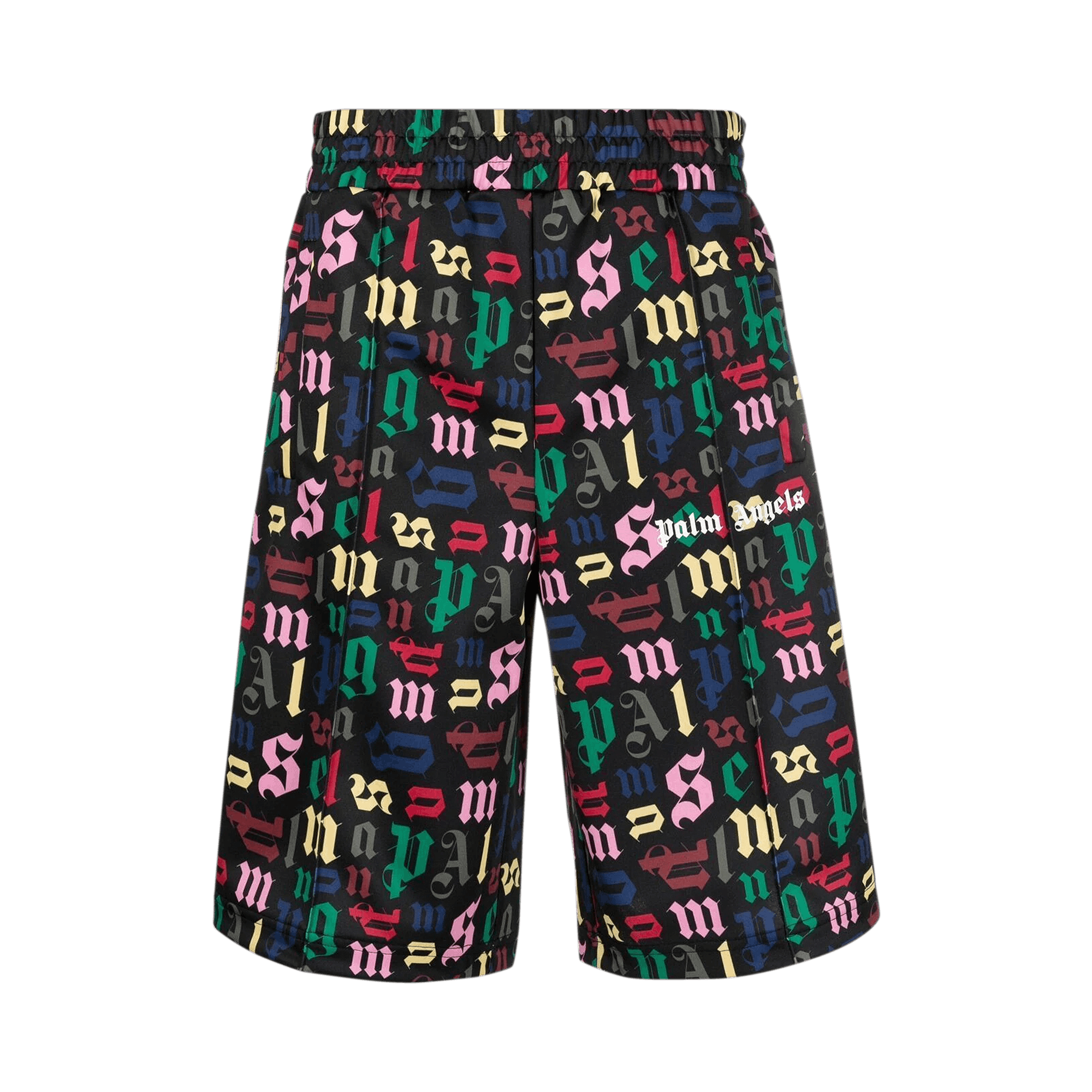 Palm Angels Monogram Track Shorts 'Black/Multicolor'