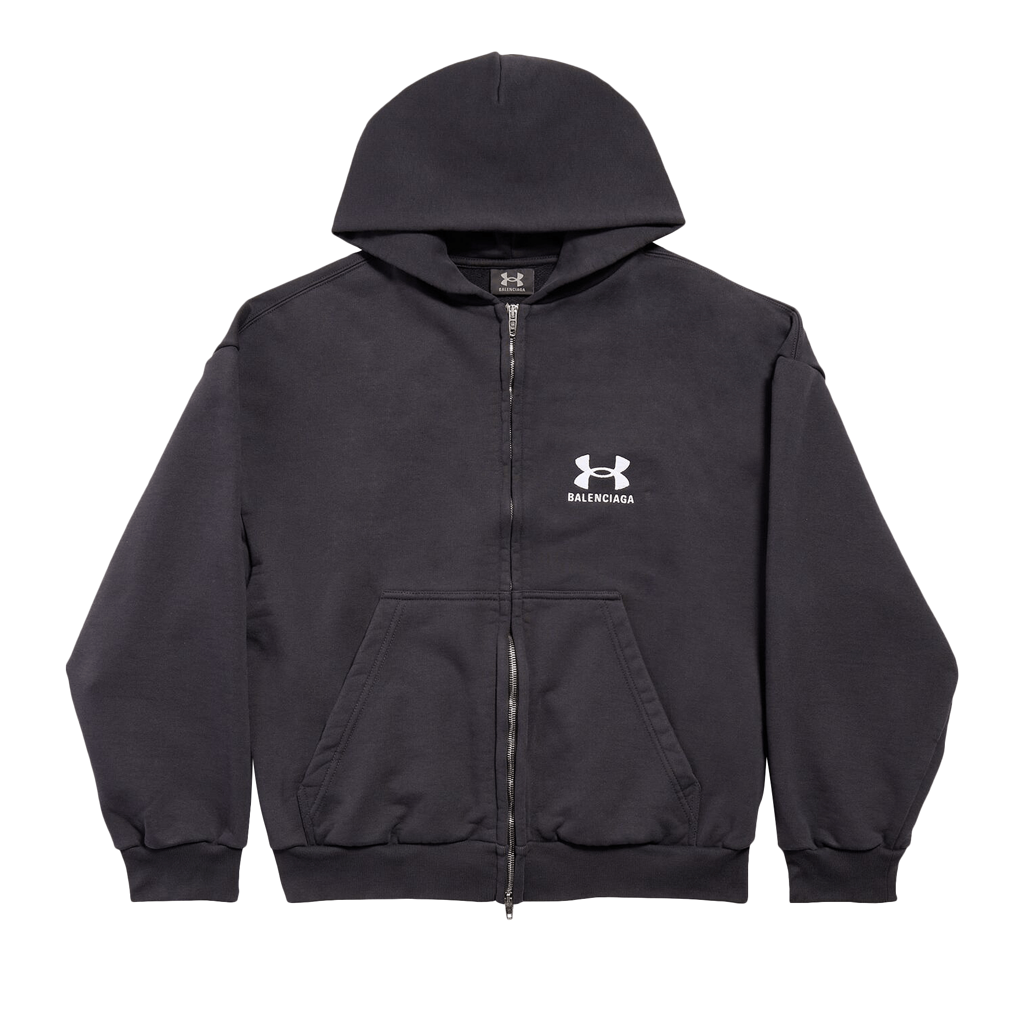 Balenciaga x Under Armour Zip Up Hoodie 'Black/White'