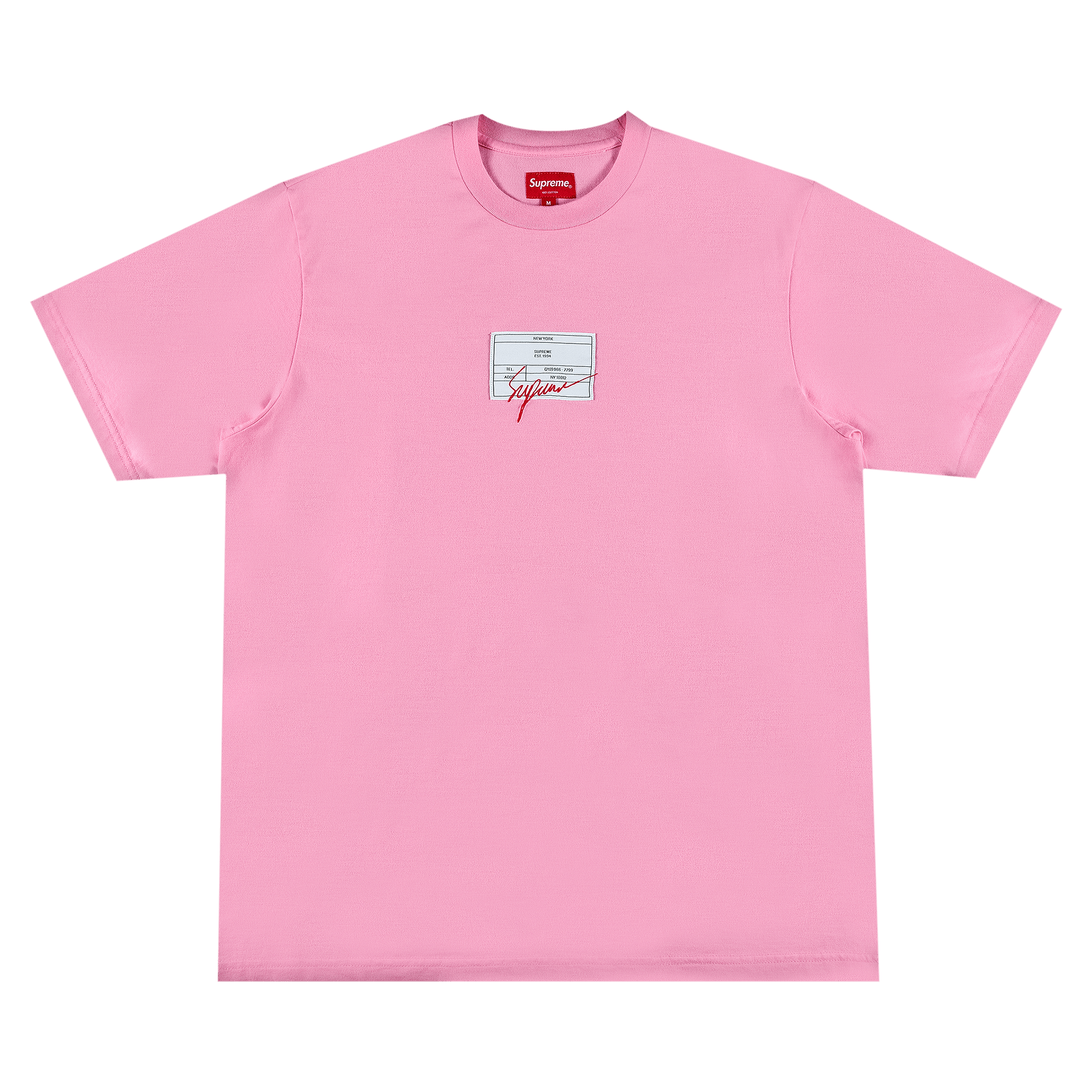 Supreme Signature Label Short-Sleeve Top 'Pink'