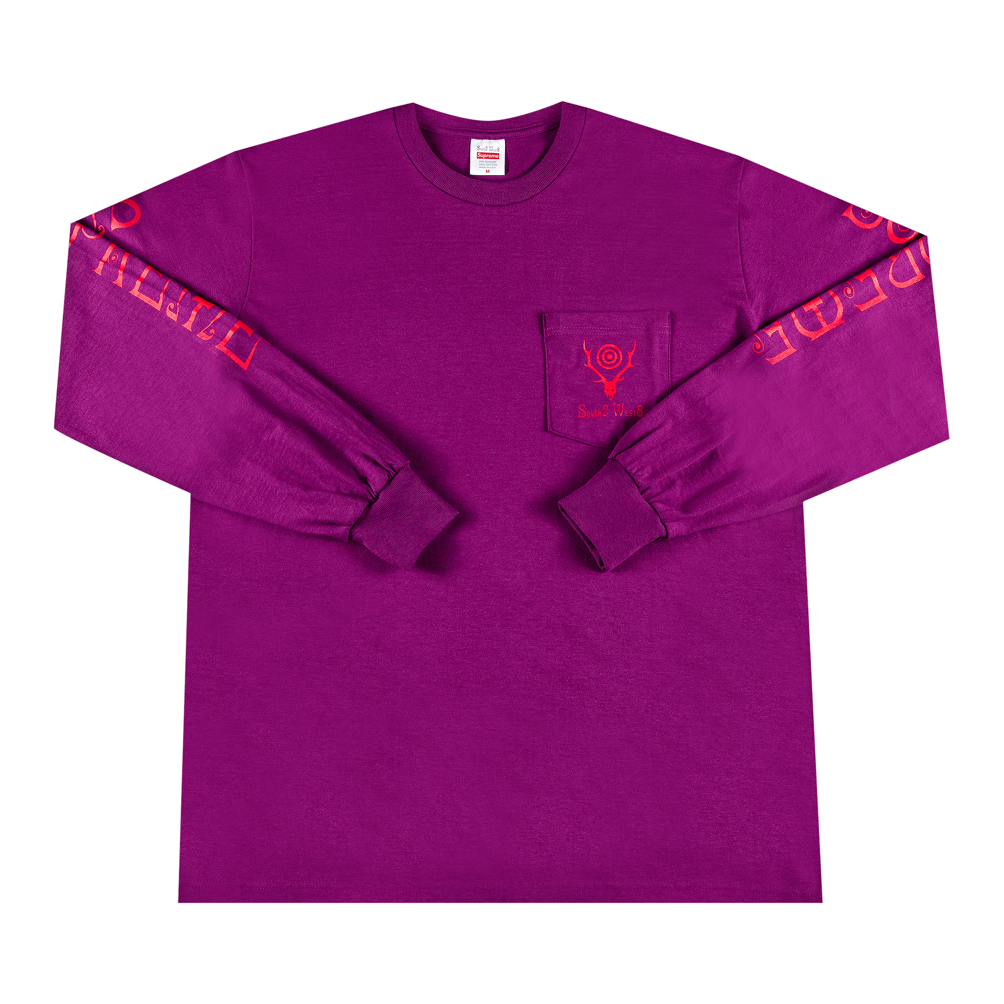 Supreme x SOUTH2 WEST8 Long-Sleeve Pocket Tee 'Purple'