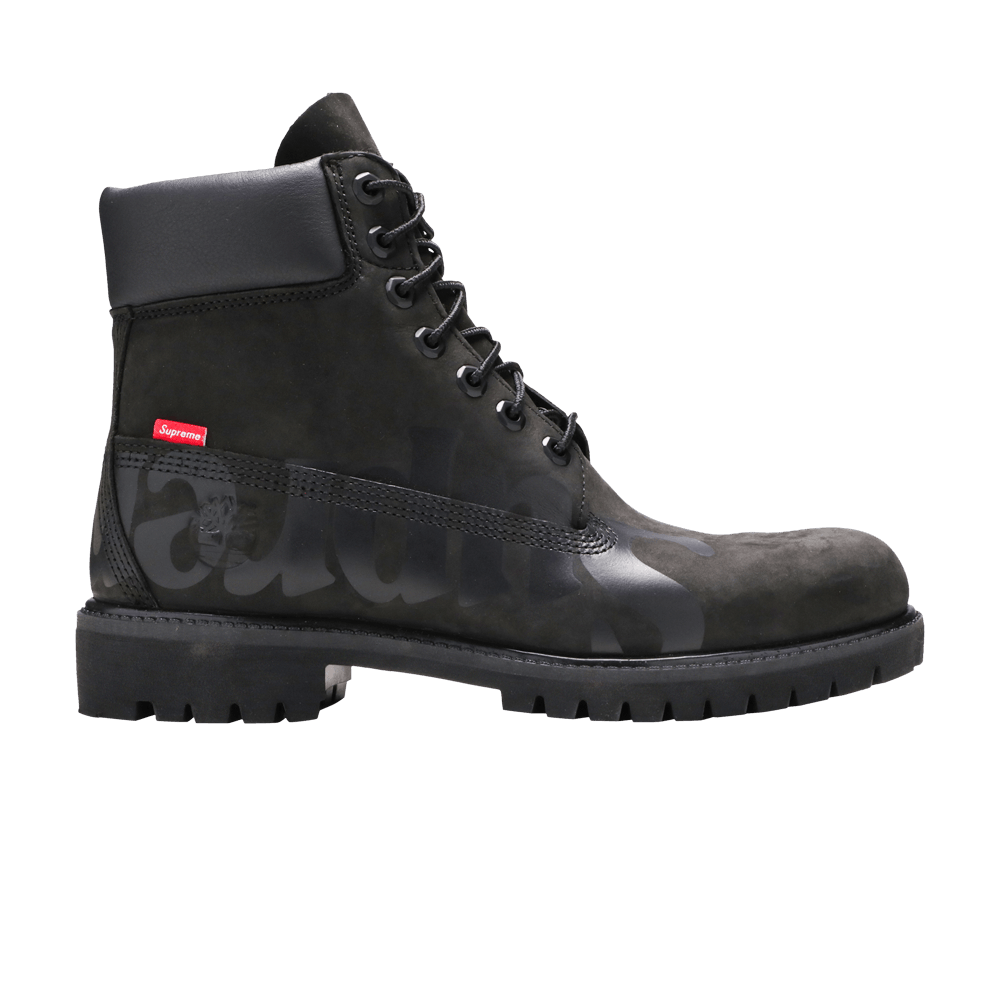 Supreme x Timberland 6 Inch Premium Waterproof Boot 'Big Logo - Black'