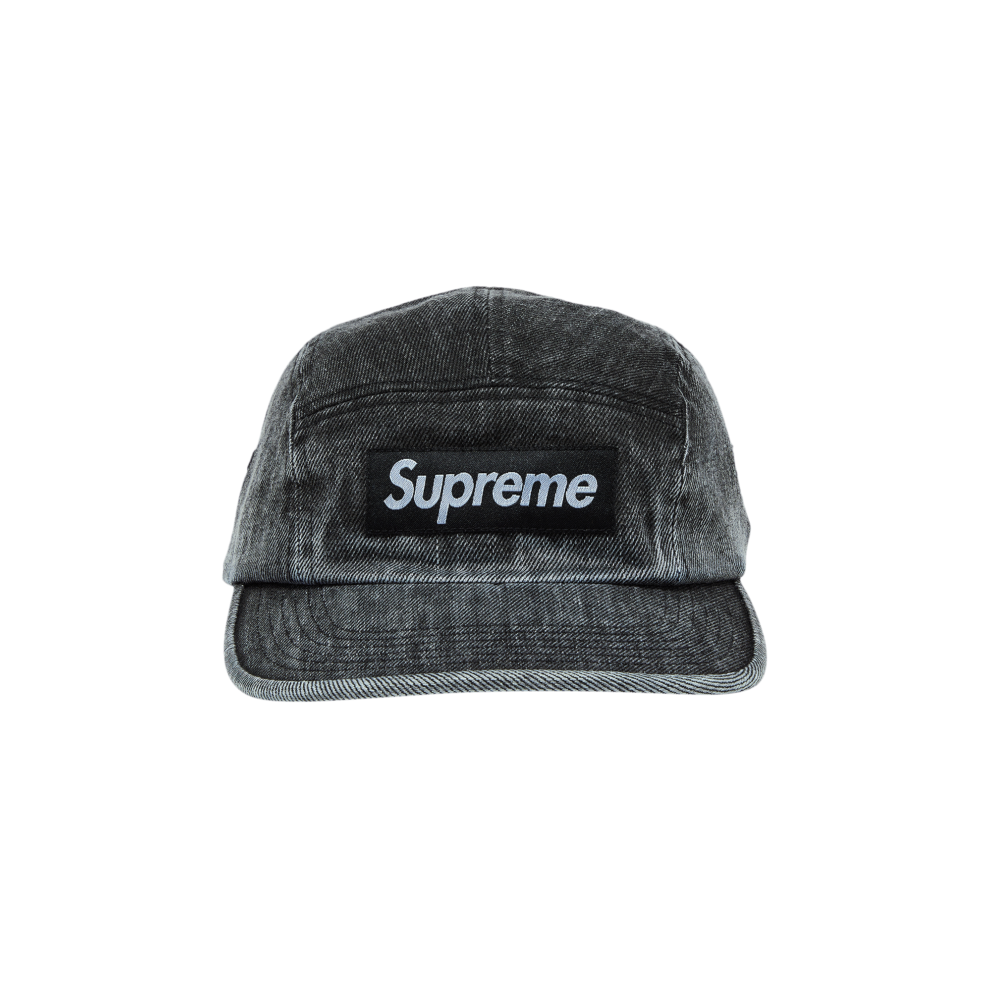Supreme Coated Denim Camp Cap 'Black'