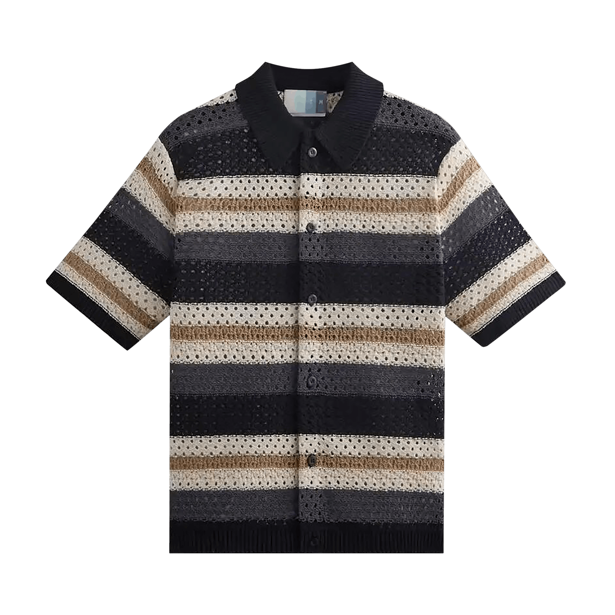Kith Thompson Crochet Button Down Shirt 'Black'