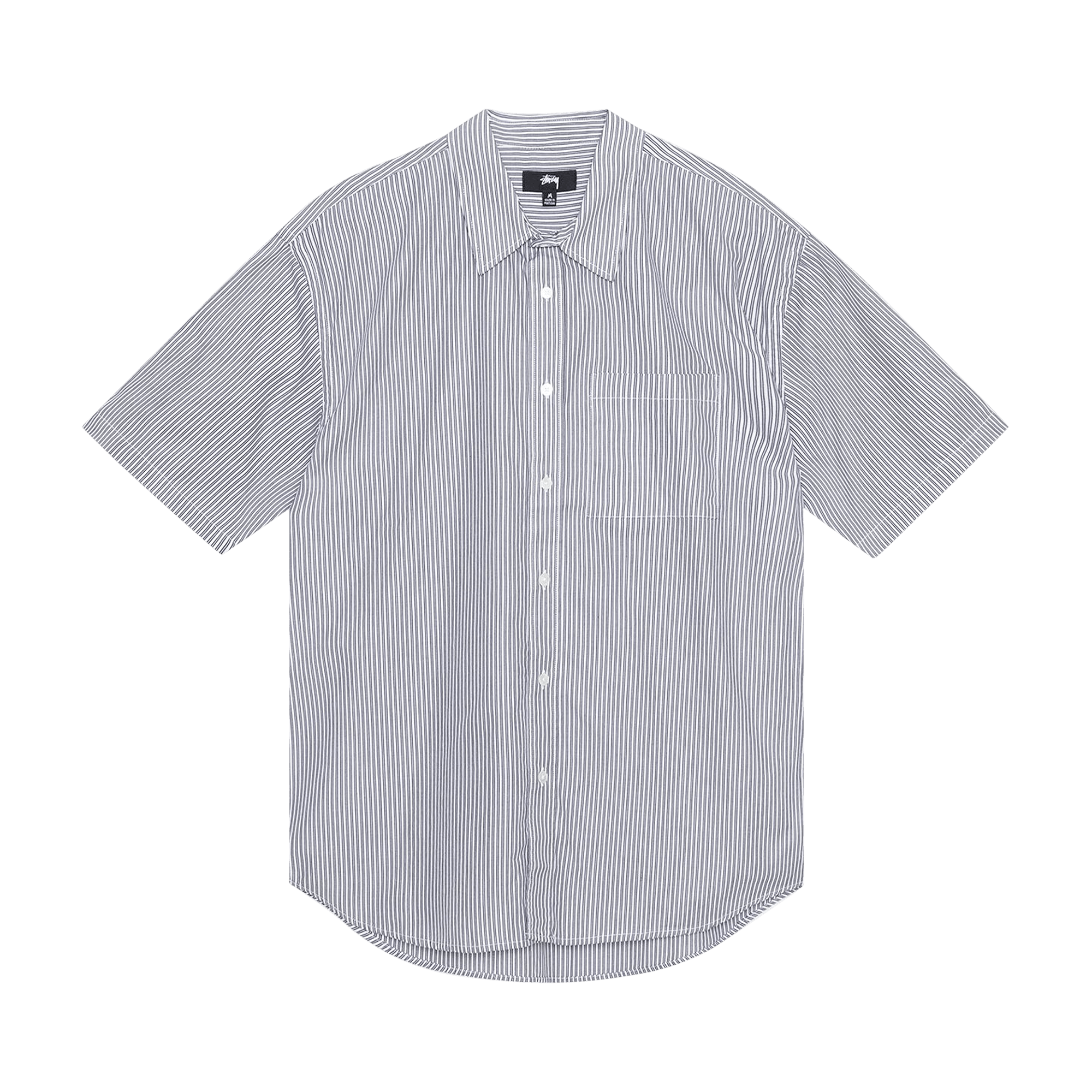 Stussy 8 Ball Stripe Boxy Short-Sleeve Shirt 'Navy'