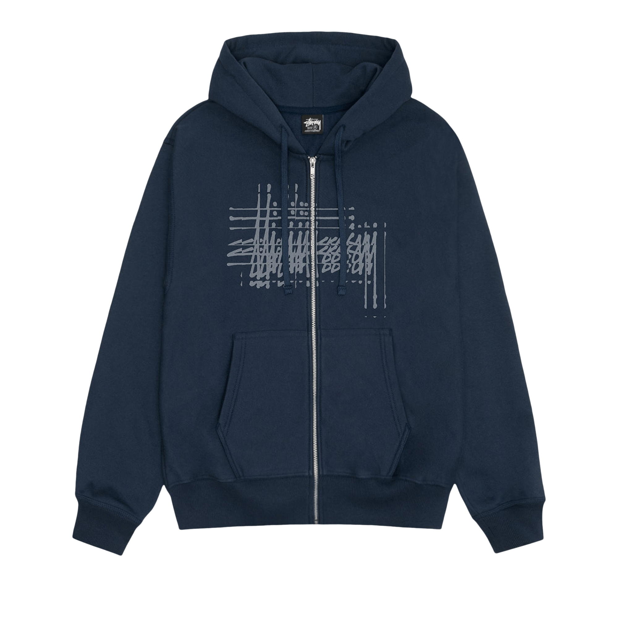 Stussy Refracted Zip Hoodie 'Navy'