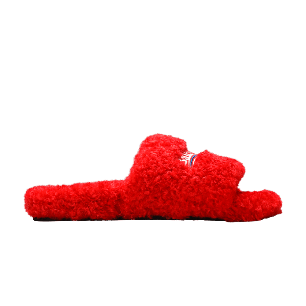 Balenciaga Wmns Furry Slides 'Red'