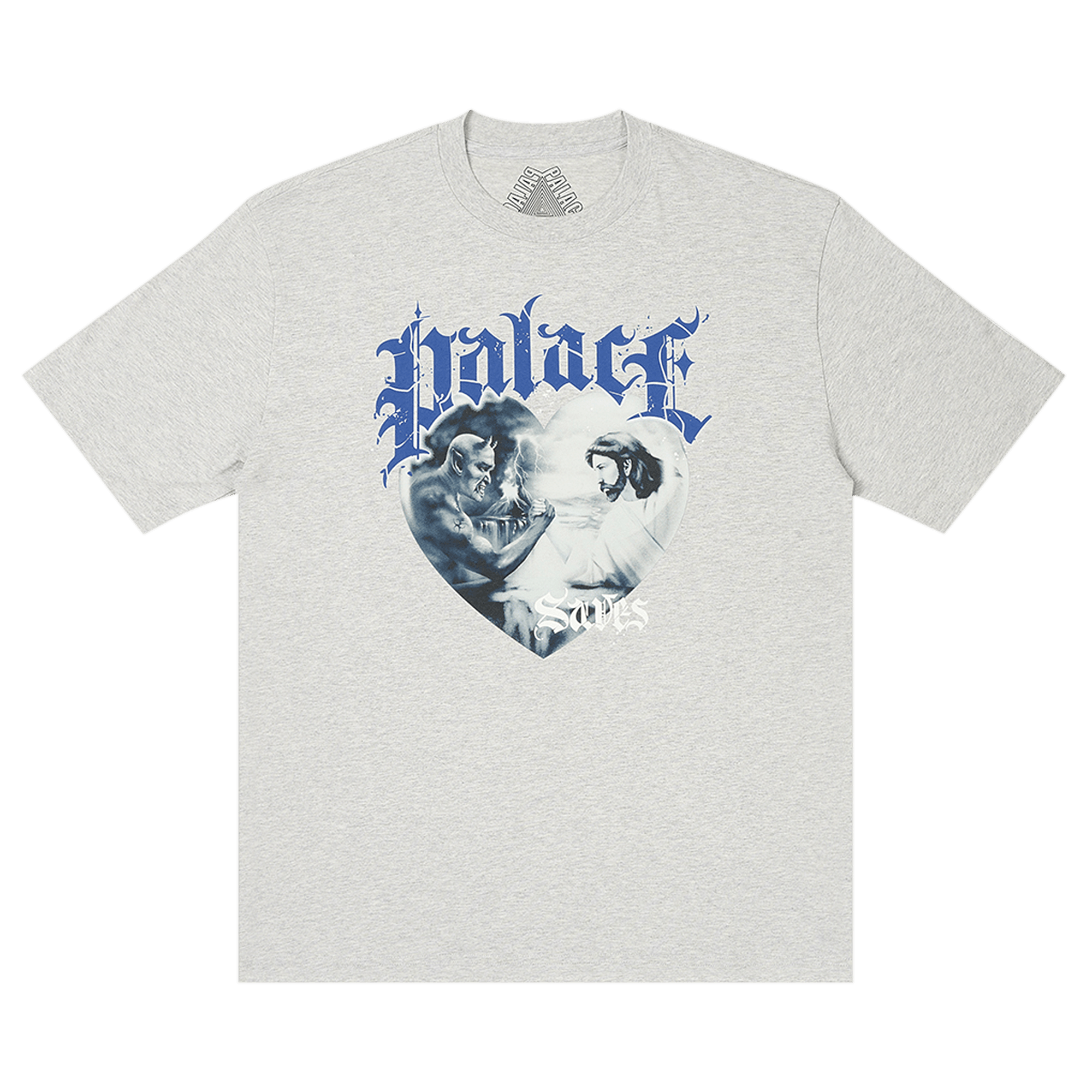 Palace Save Thyself T-Shirt 'Grey Marl'