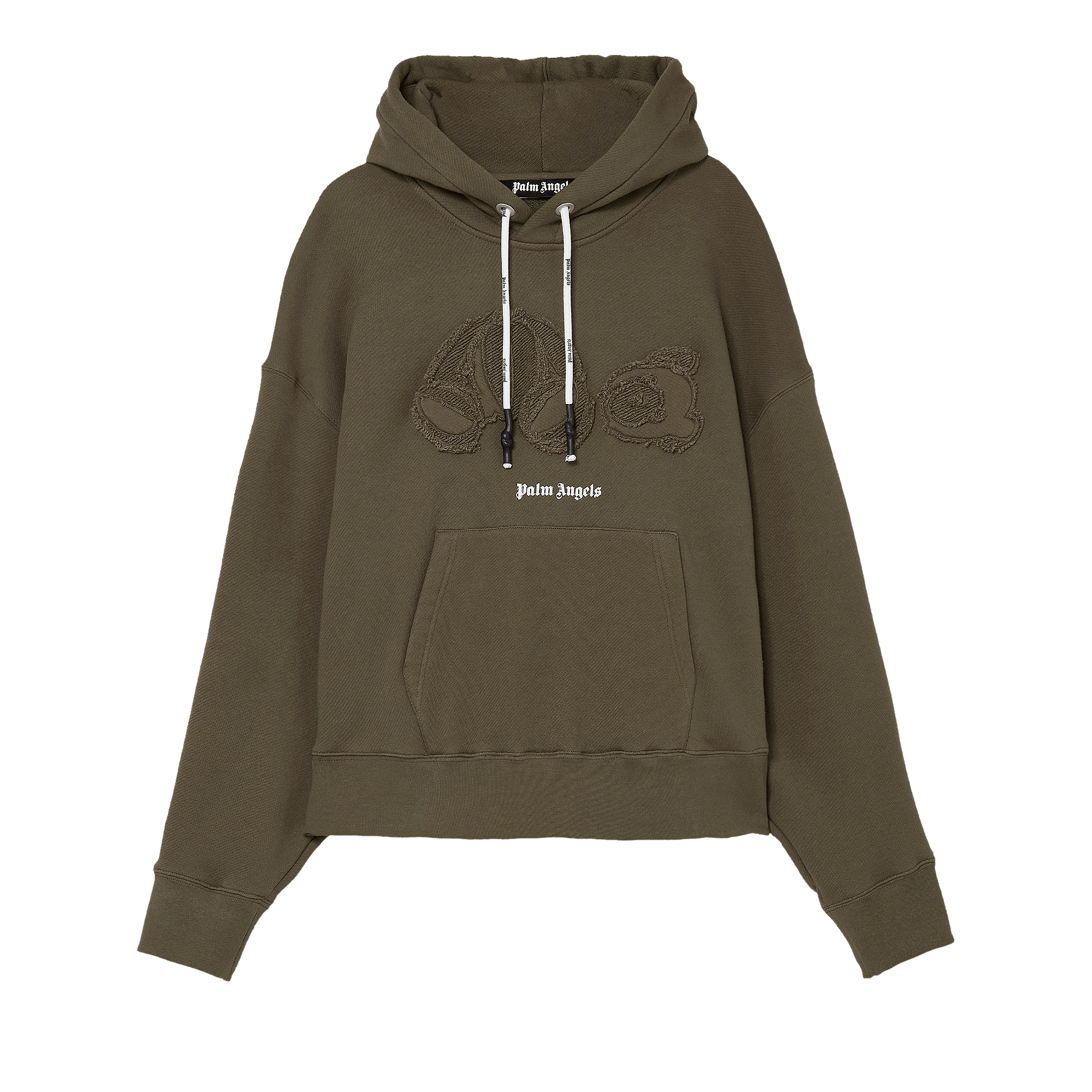 Palm Angels Gd Bear Hoodie 'Military/White'