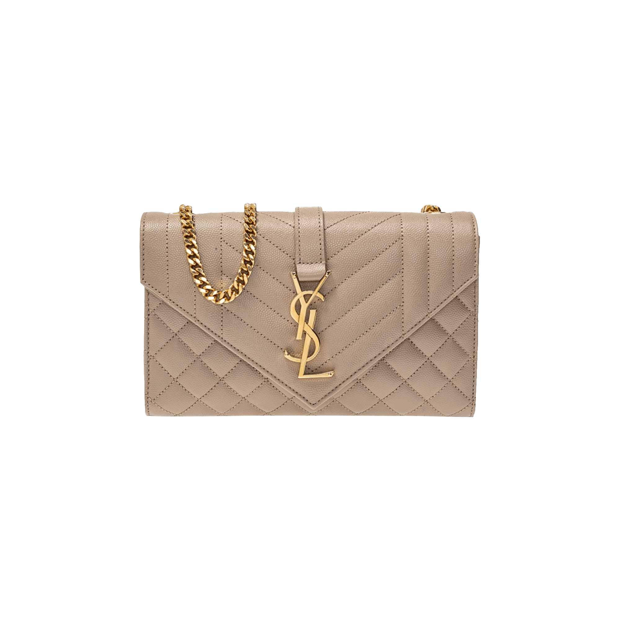 Saint Laurent Small Envelope Chain Bag 'Dark Beige'