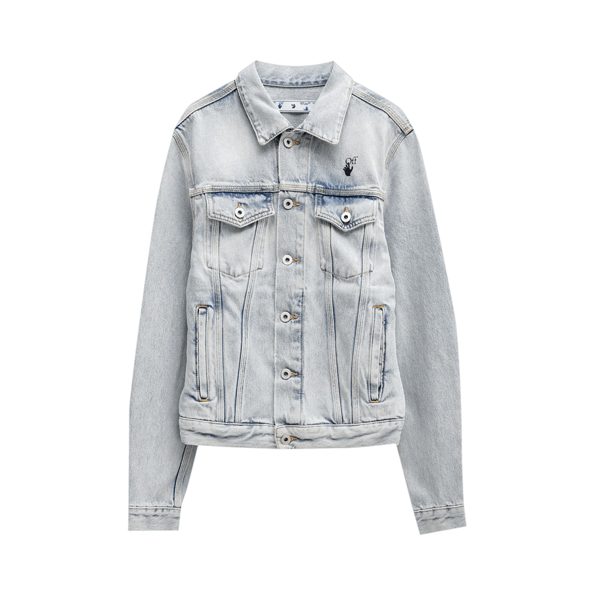 Off-White La Gioconda Slim Denim Jacket 'Bleach/White'
