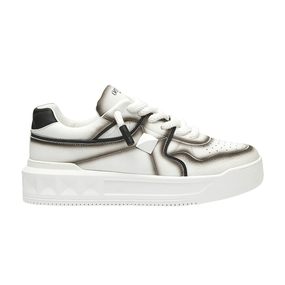Valentino One Stud Low 'White Black Fade'