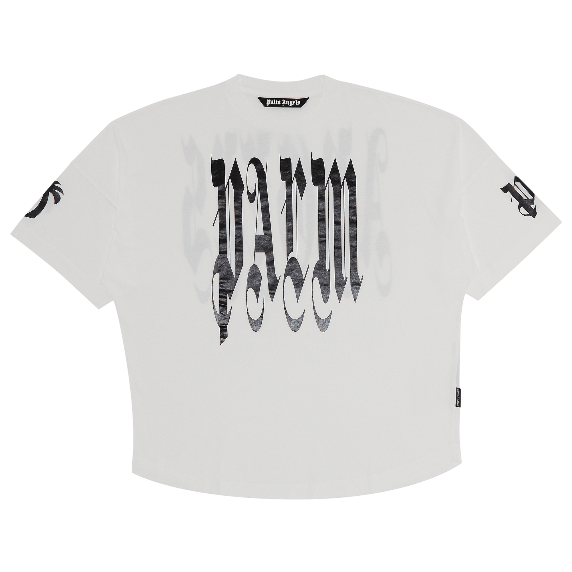 Palm Angels Back Gothic Palm Over Tee 'Off White/Black'