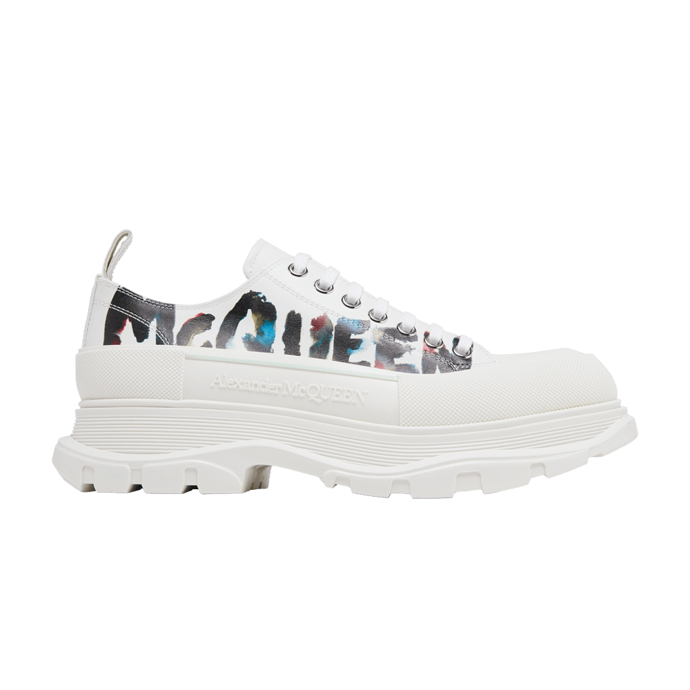 Buy Alexander McQueen Tread Slick Boot 'Graffiti Logo - White
