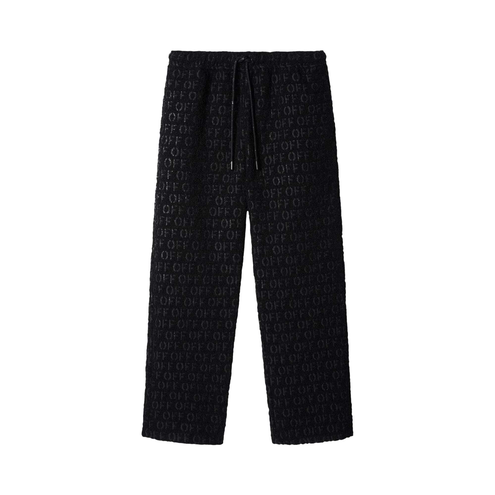 Off-White Off All Over Bouclé Casual Pant 'Black'