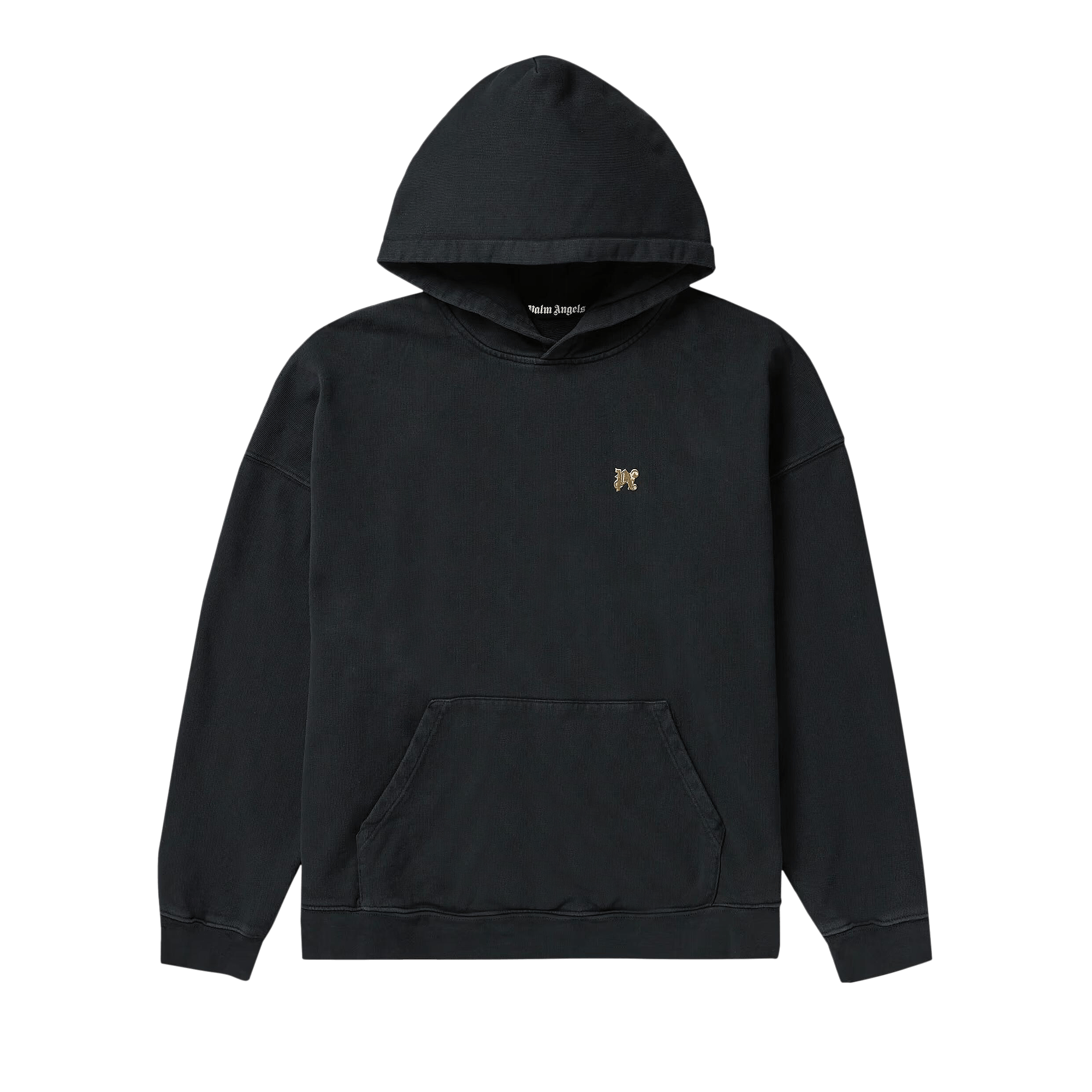 Palm Angels Back Burning Hoodie 'Black/Gold'