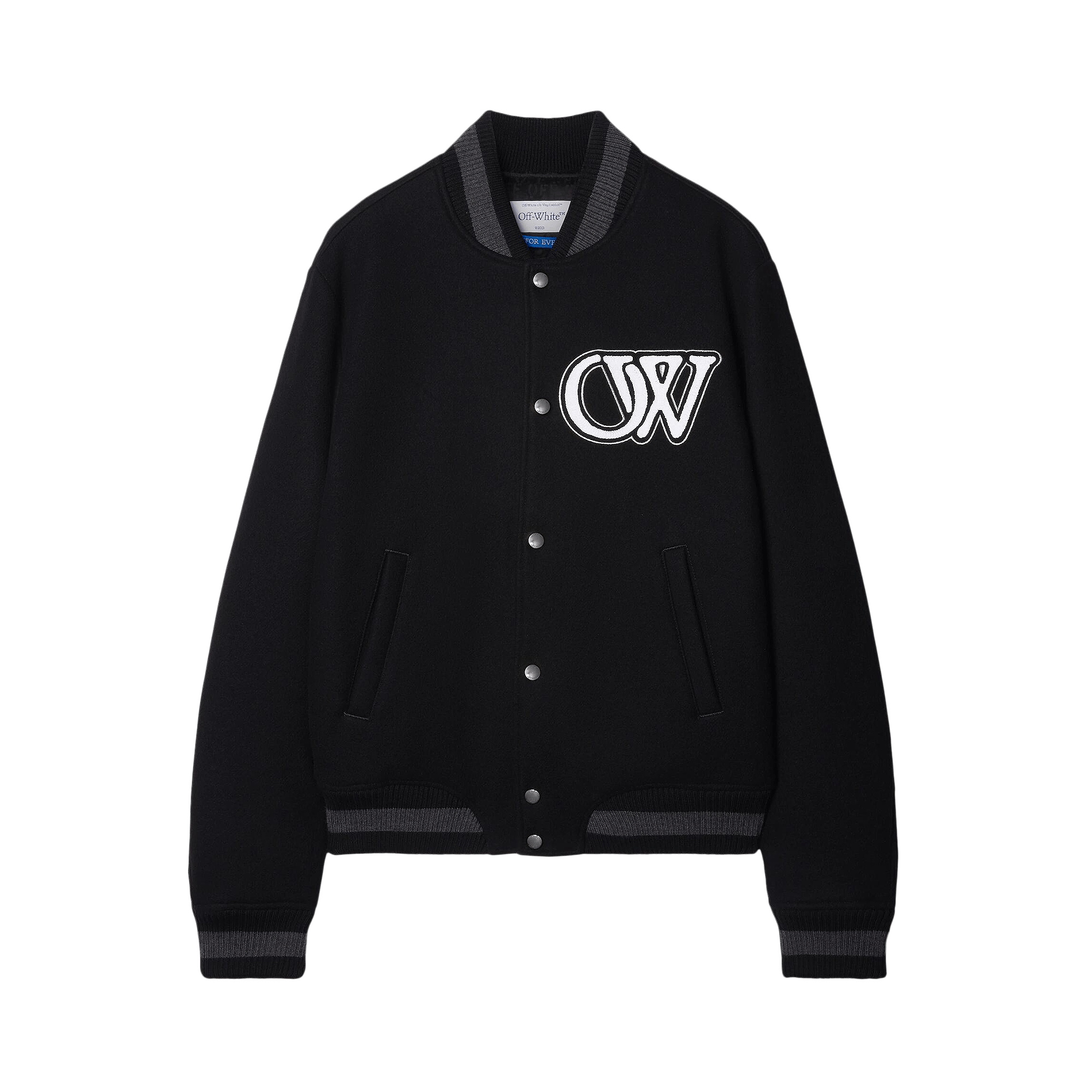 Off-White Varsity Bomber Jacket 'Black/White'