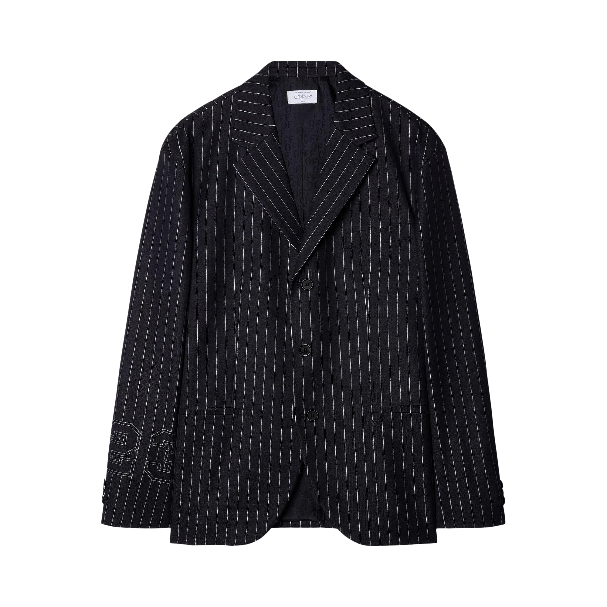 Off-White 23 Print Pinstriped Blazer 'Multicolor'