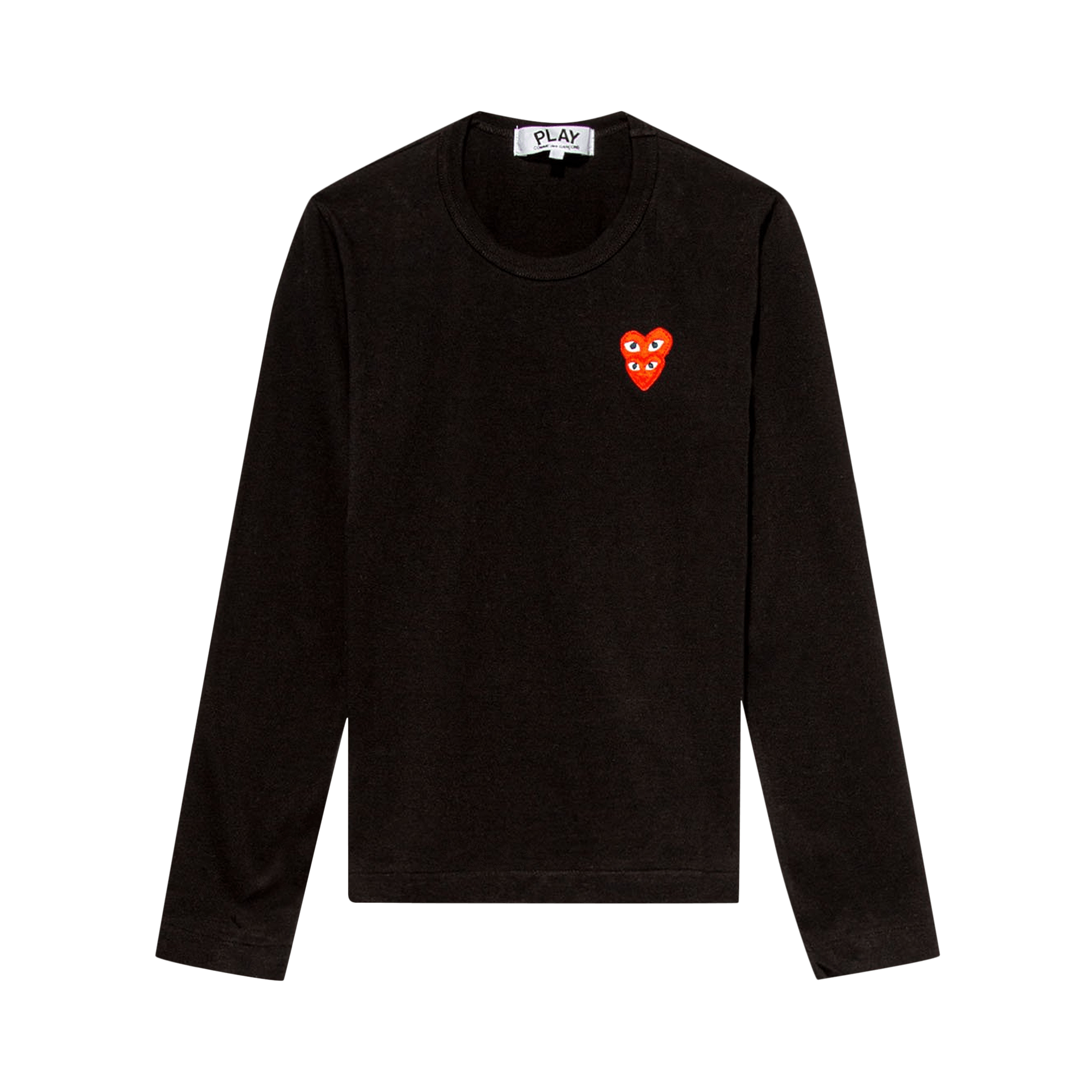 Comme des Garçons PLAY Double Heart Long-Sleeve T-Shirt 'Black'