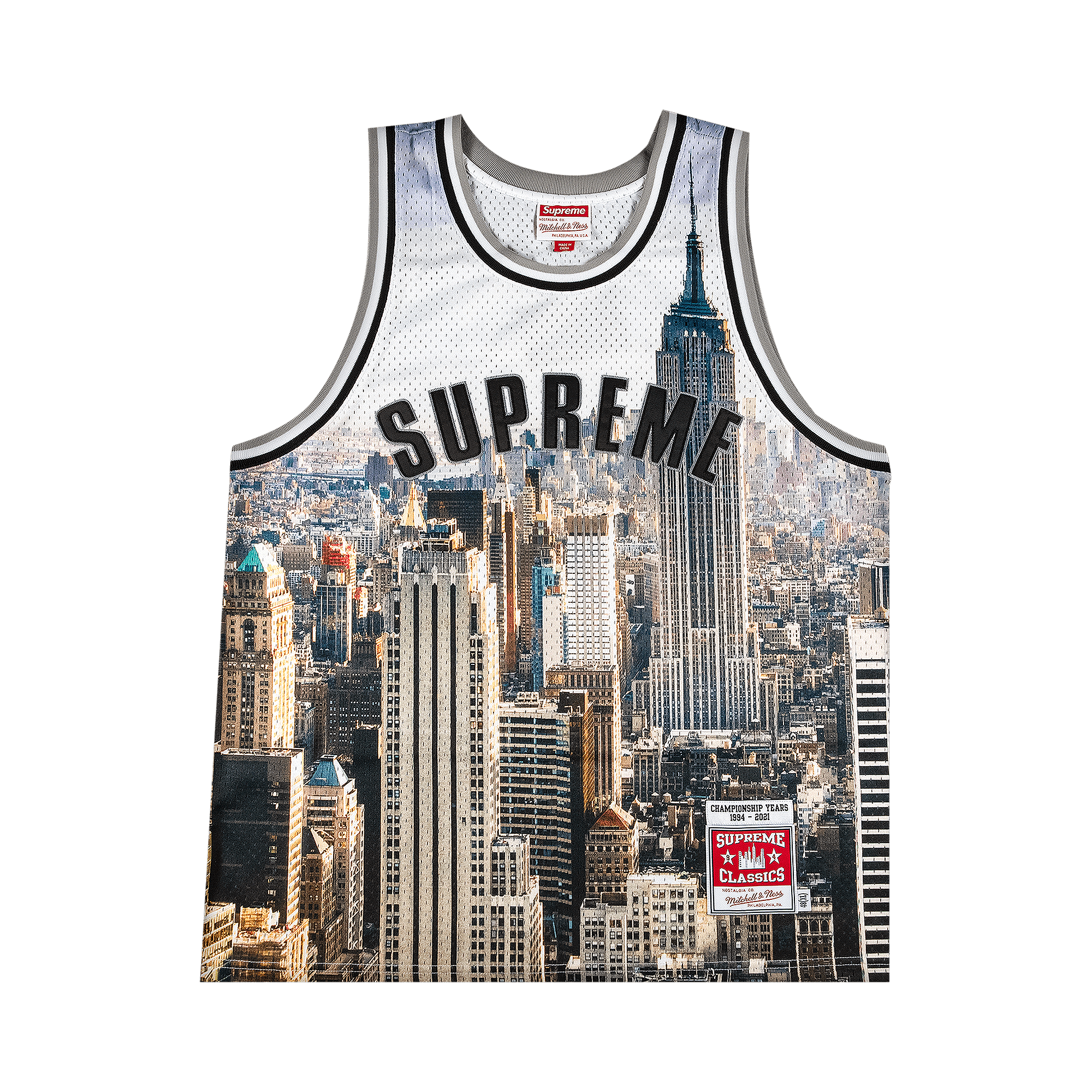 Supreme x Mitchell And Ness Basketball Jersey 'Skyline'
