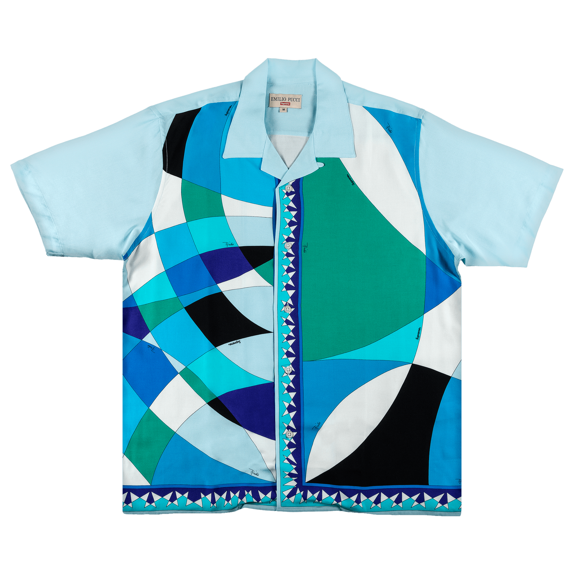 Supreme x Emilio Pucci Short-Sleeve Shirt 'Blue'