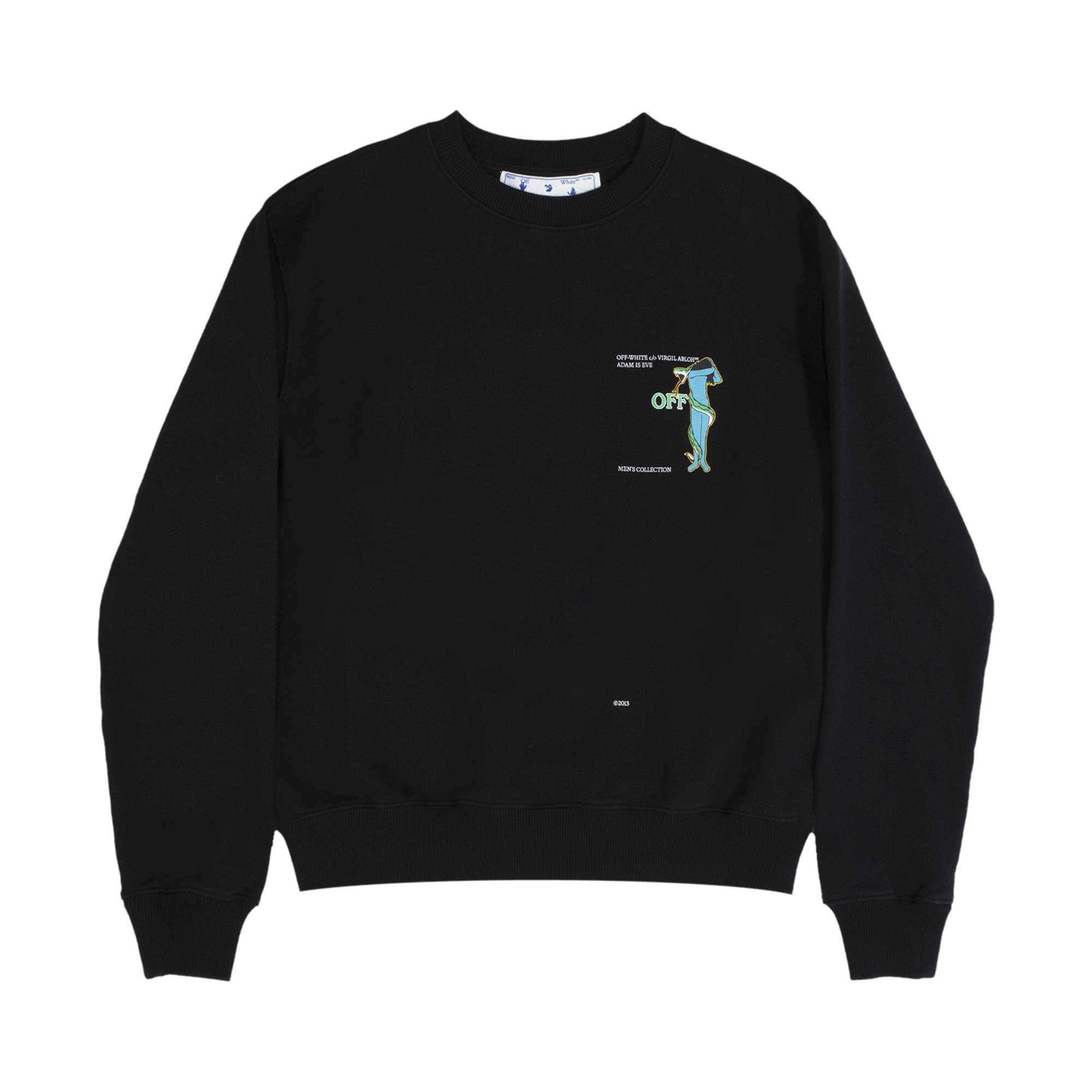 Off-White Adam Is Eve Slim Crewneck 'Black/White'