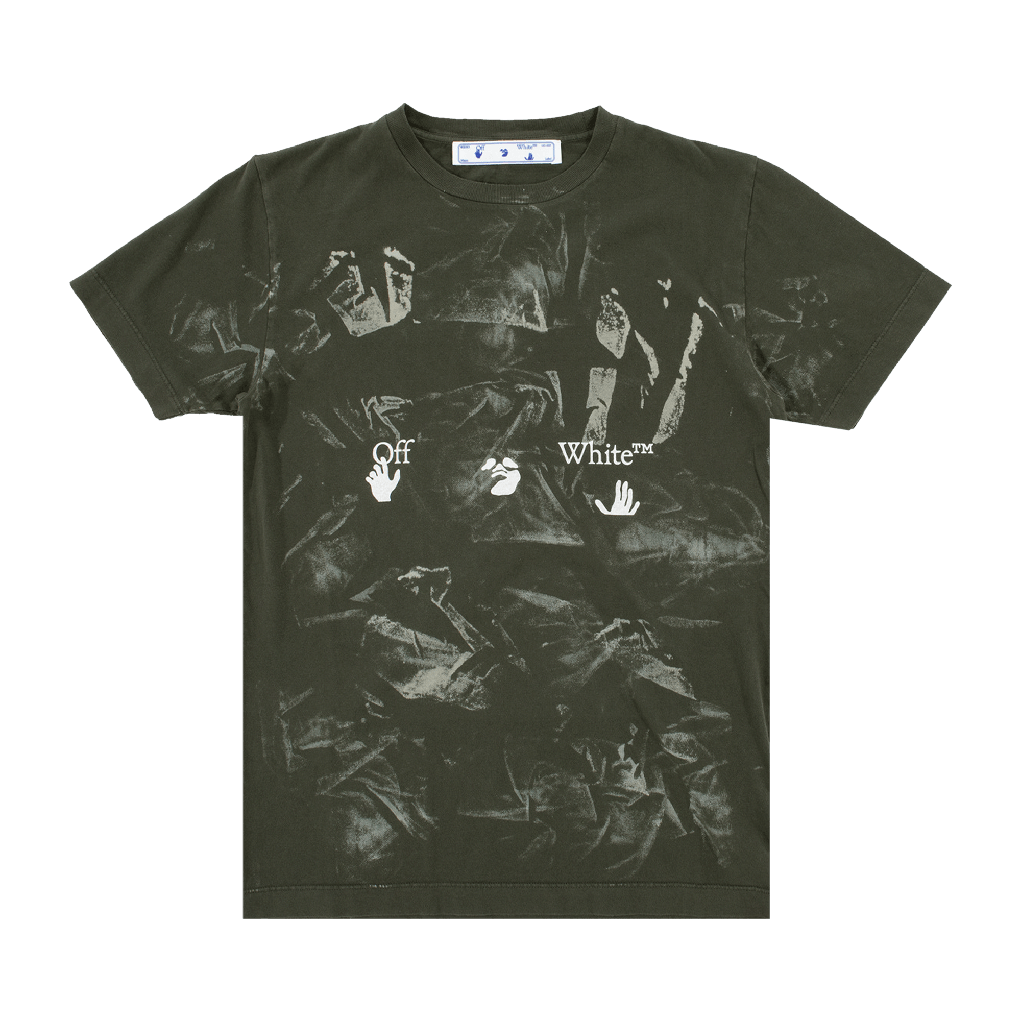 Off-White Vintage Bleach Tee 'Kombu Green/White'