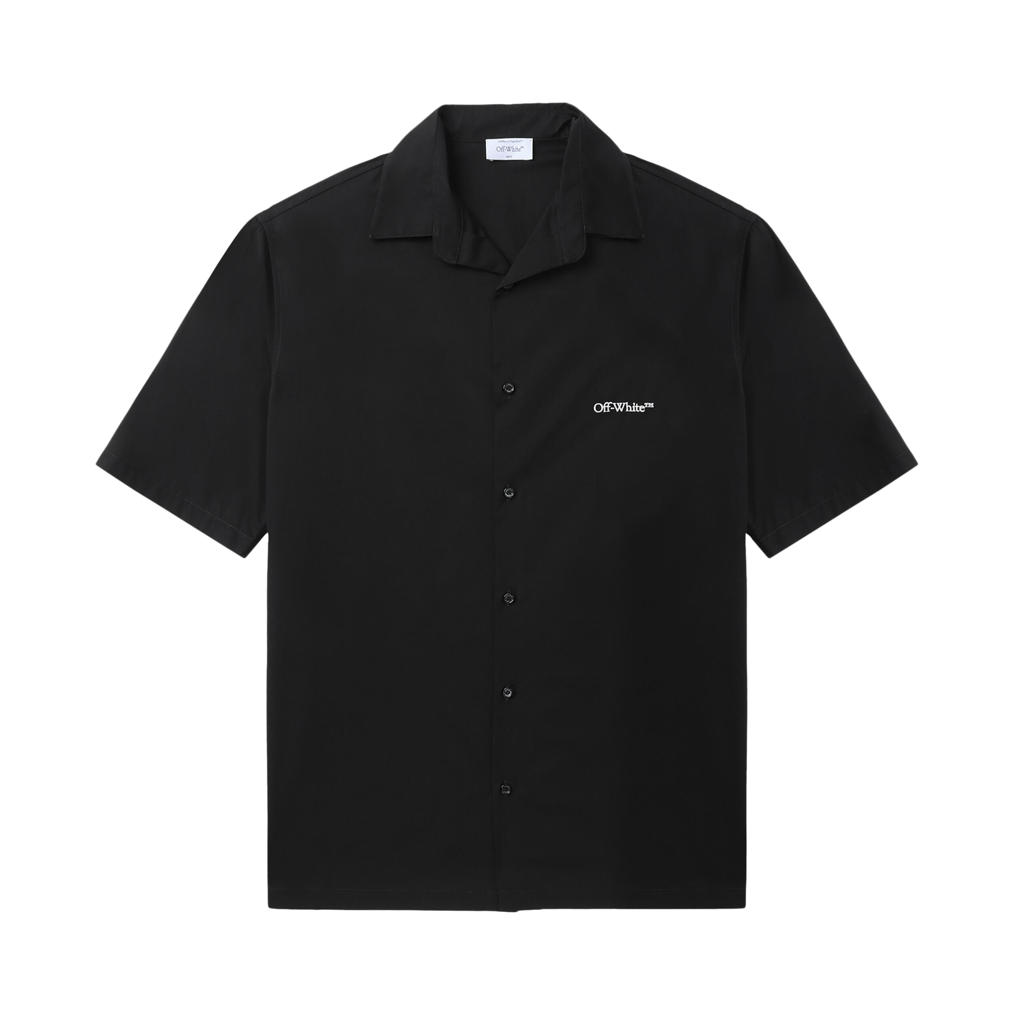 Off-White Gothic Arrow Poplin Bowling Shirt 'Black/White'