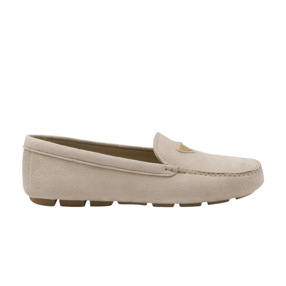 Prada Wmns Suede Driving Loafer 'Pumice Stone'