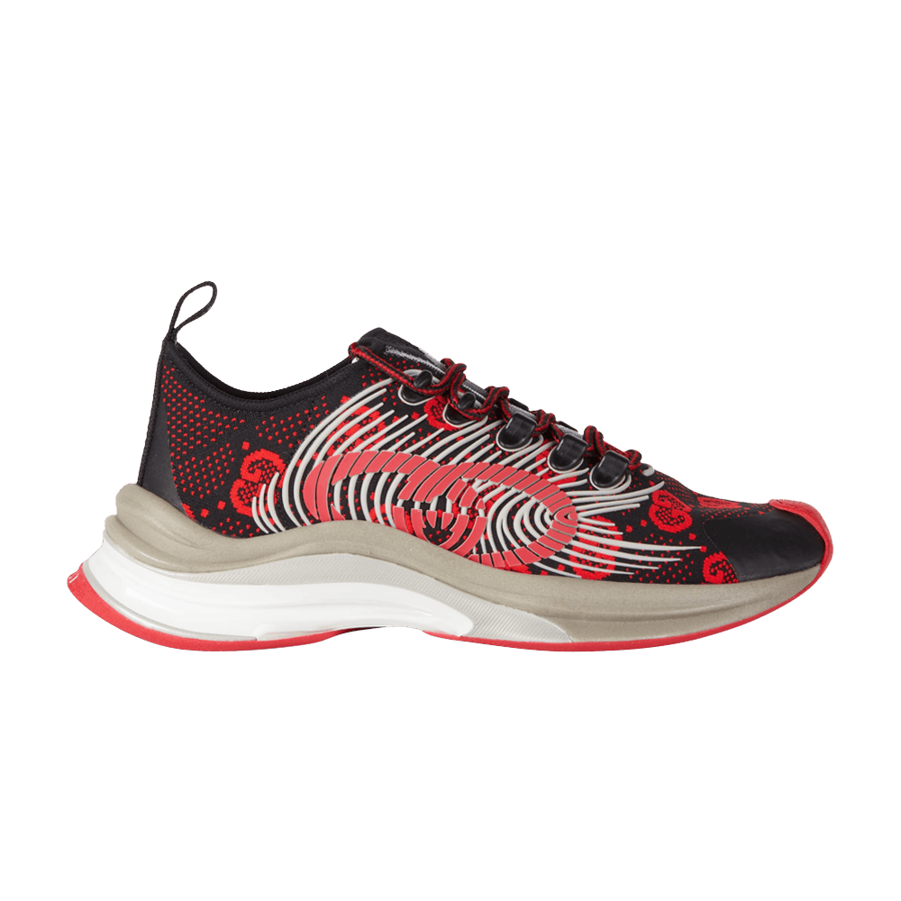 Gucci Wmns Run Sneaker 'Black Red Monogram'