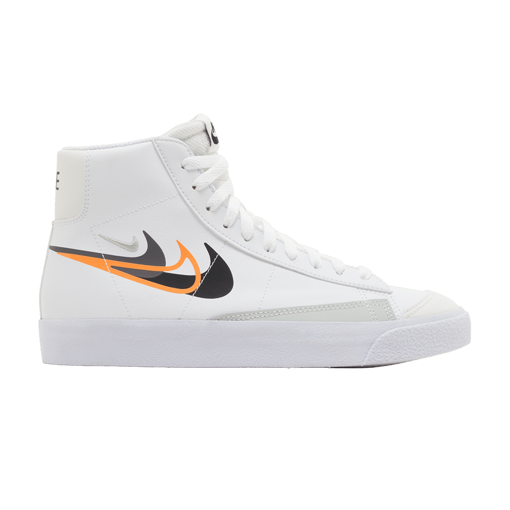 Nike Blazer Mid Next Nature GS 'Multi-Swoosh - White Bright Mandarin'